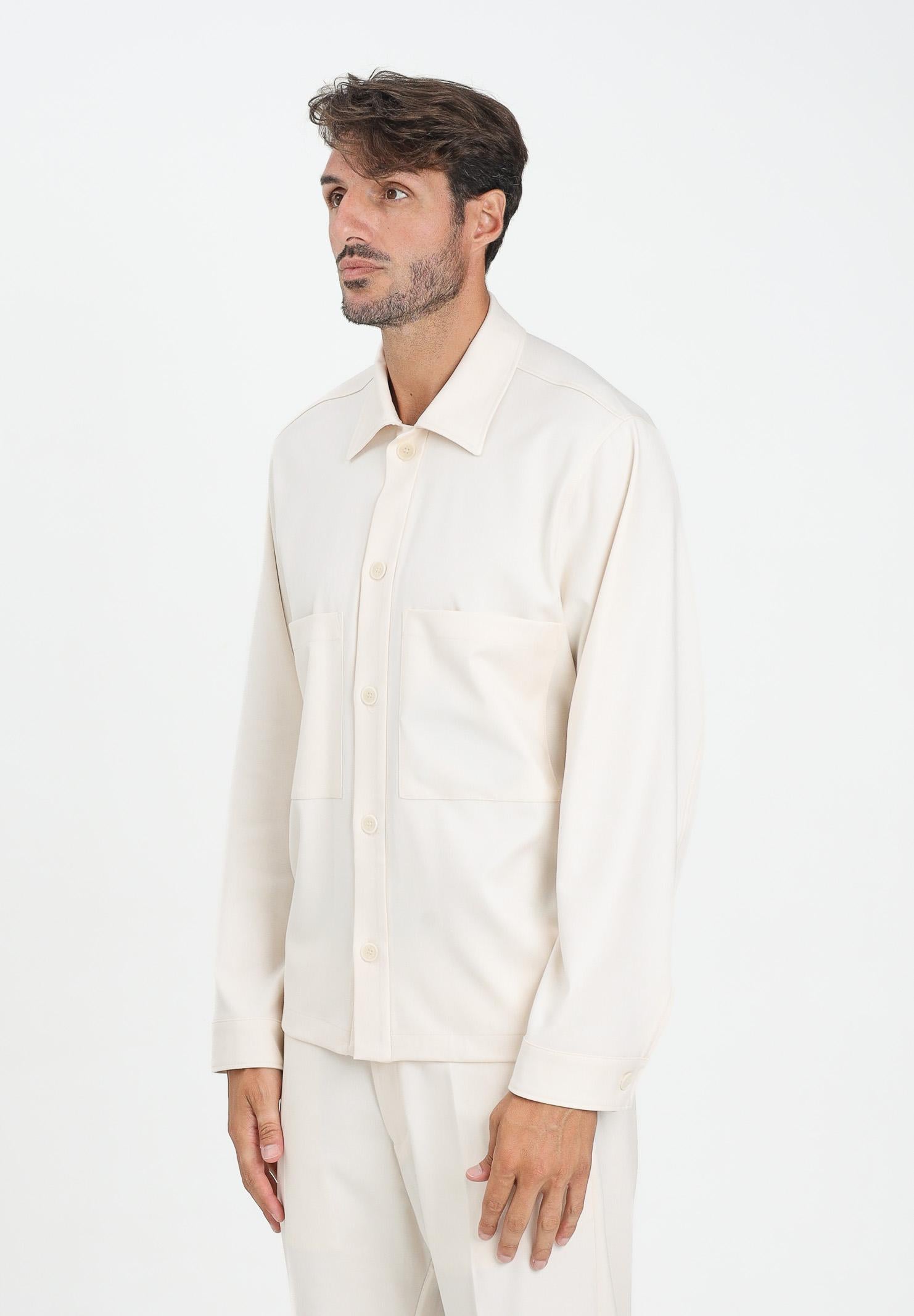 I'M BRIAN Camicia a manica lunga panna da uomo CA3441 PAN I'M BRIAN