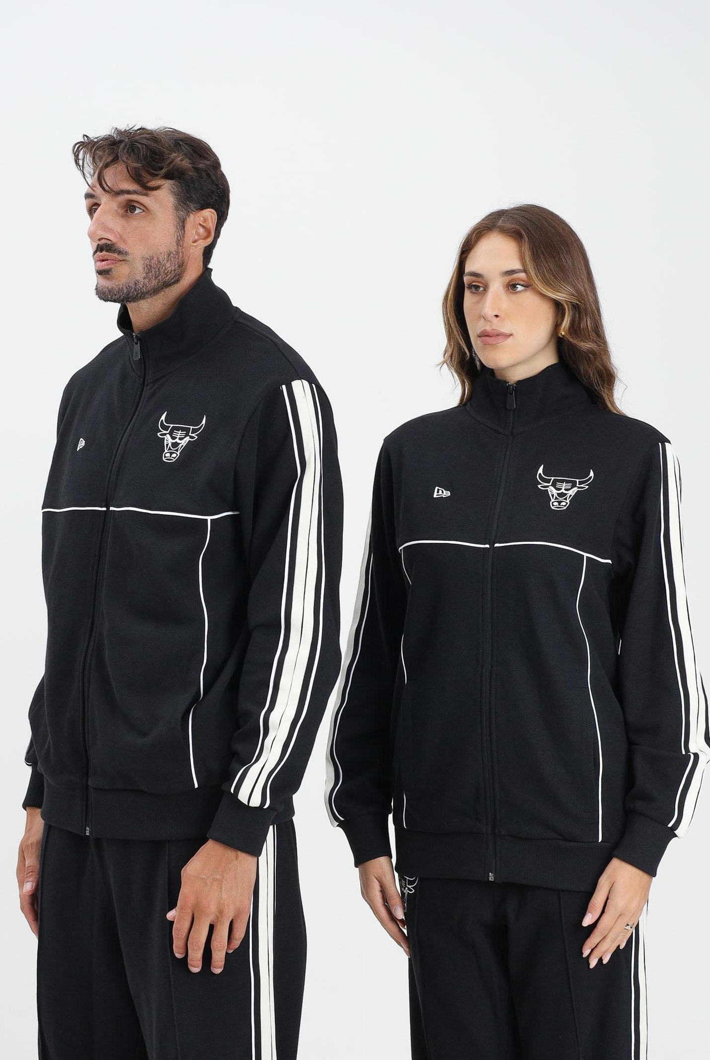 NEW ERA Felpa con zip Chicago Bulls NB Outline nera per uomo e donna 60684341 . NEW ERA