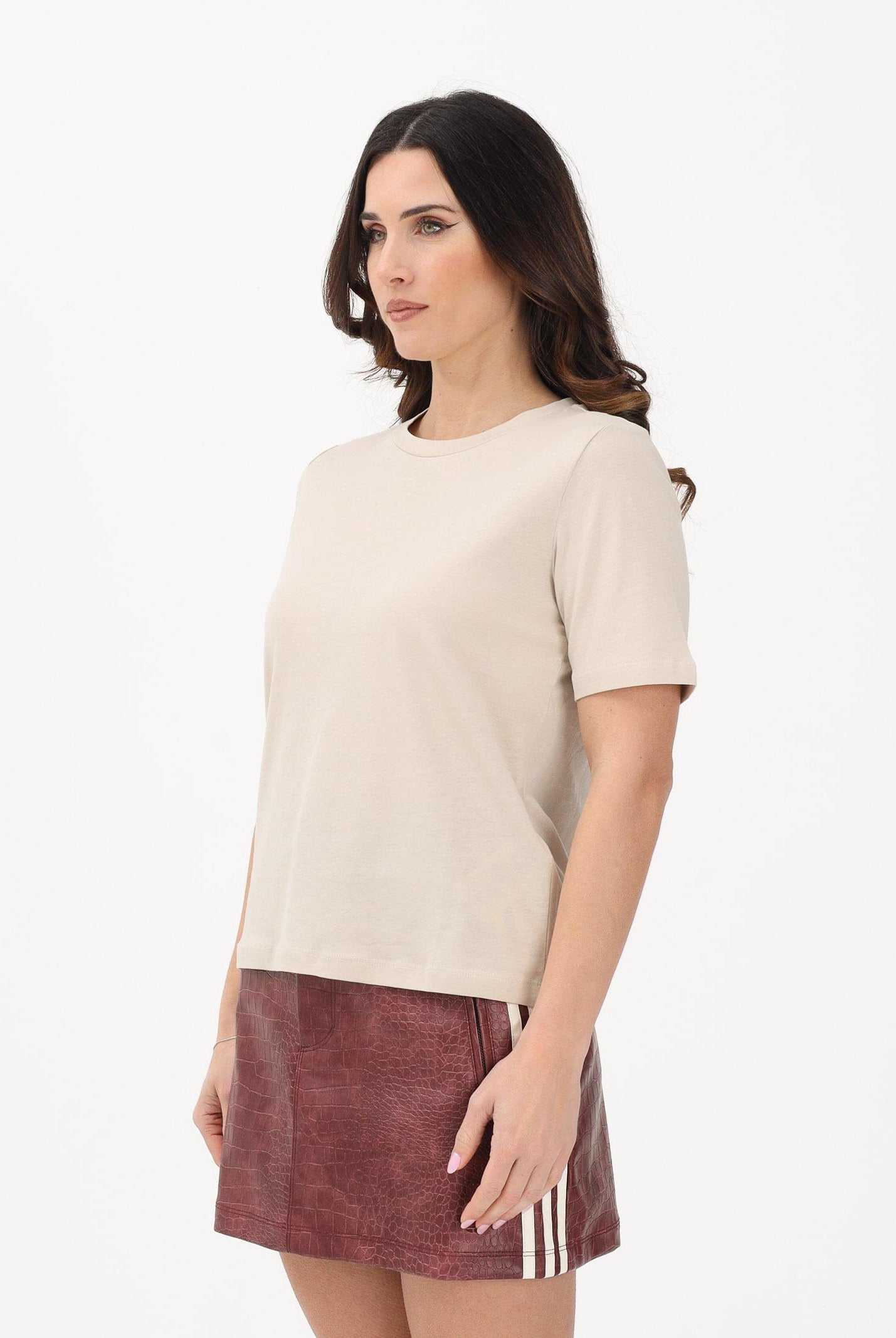 ONLY T-shirt a manica corta beige da donna 15270390 SILI ONLY