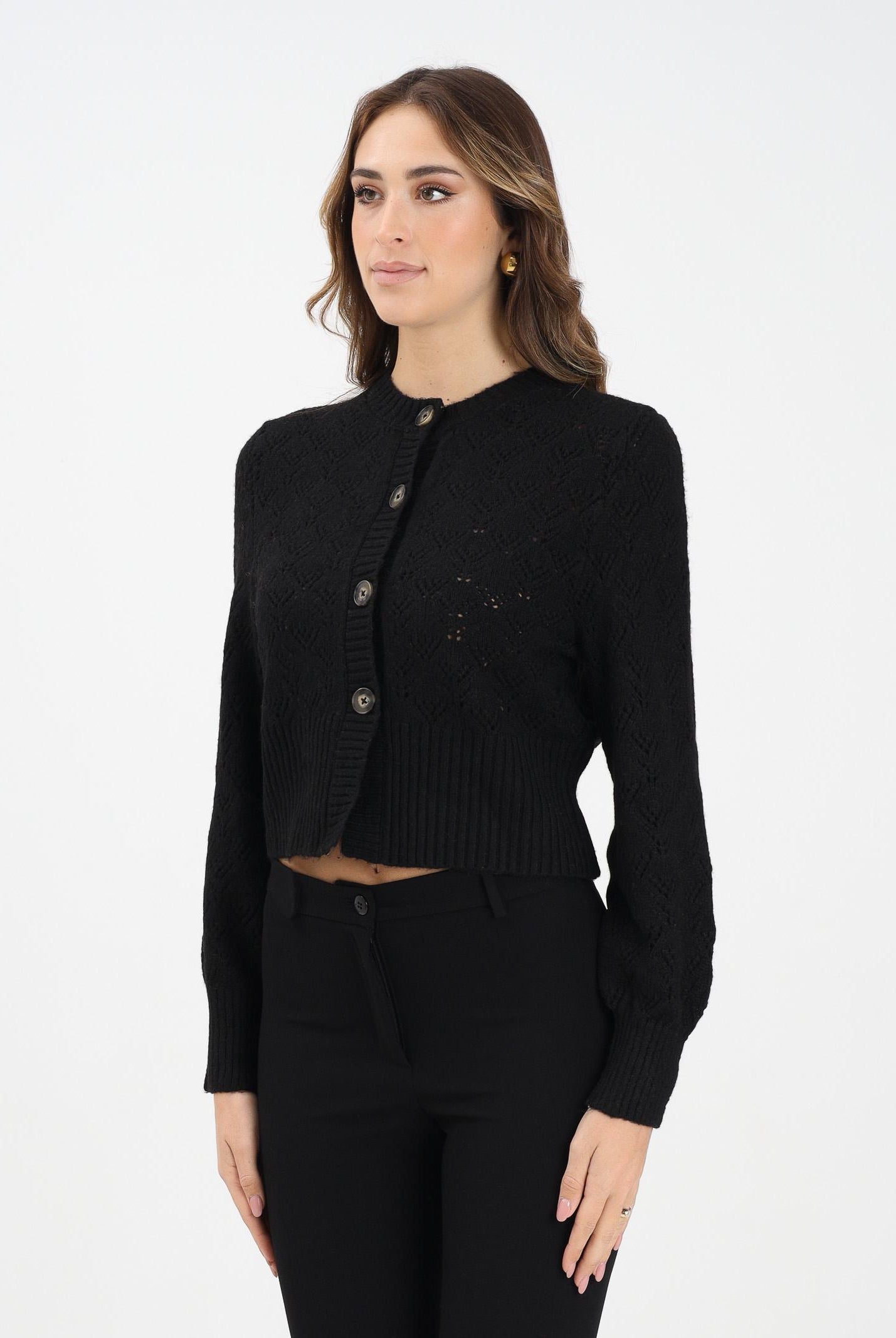JDY Cardigan corto nero da donna 15355619 Black JDY