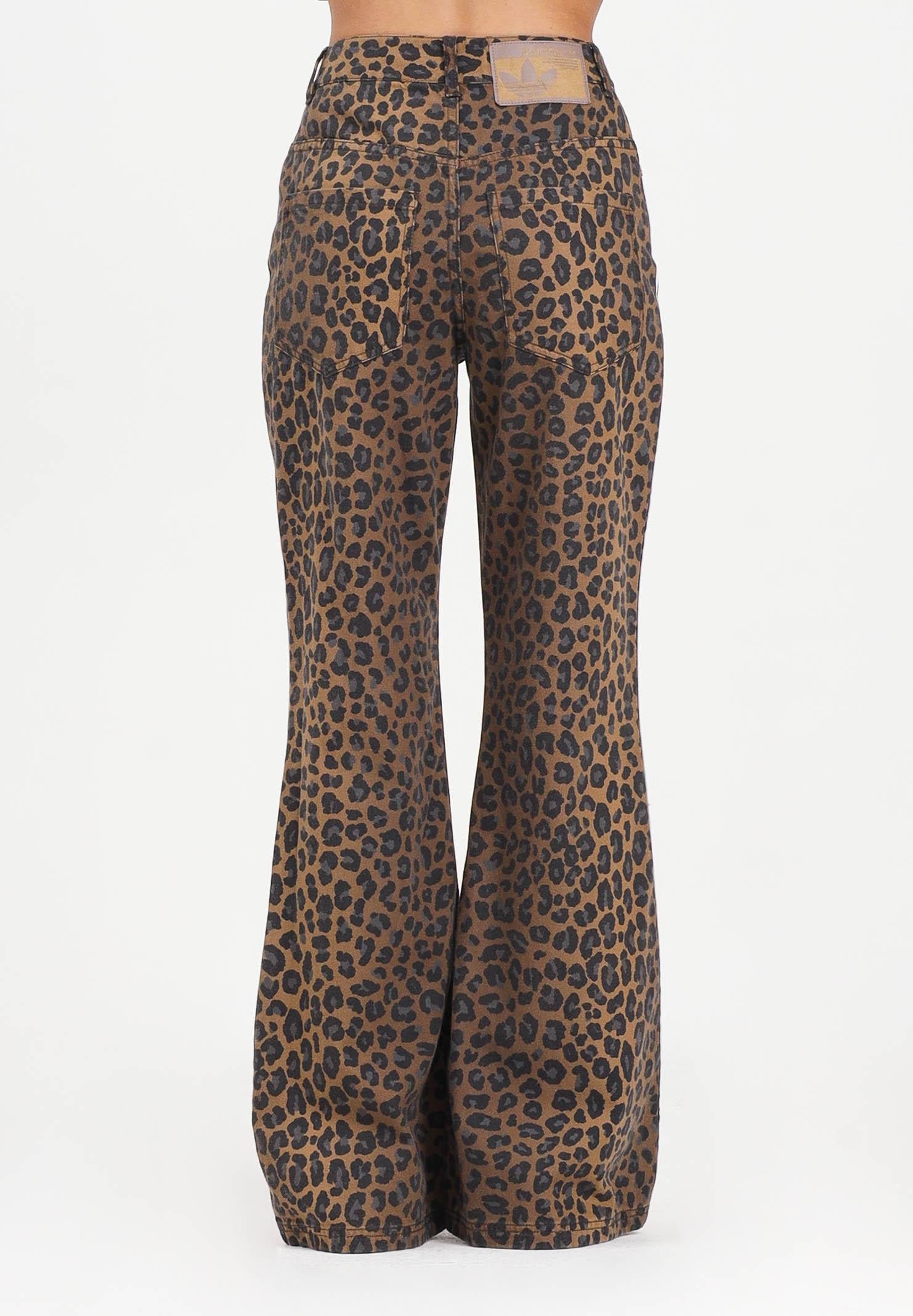 ADIDAS ORIGINALS Pantalone Wide Leg Leopard marrone da donna KA2682 ADIDAS ORIGINALS