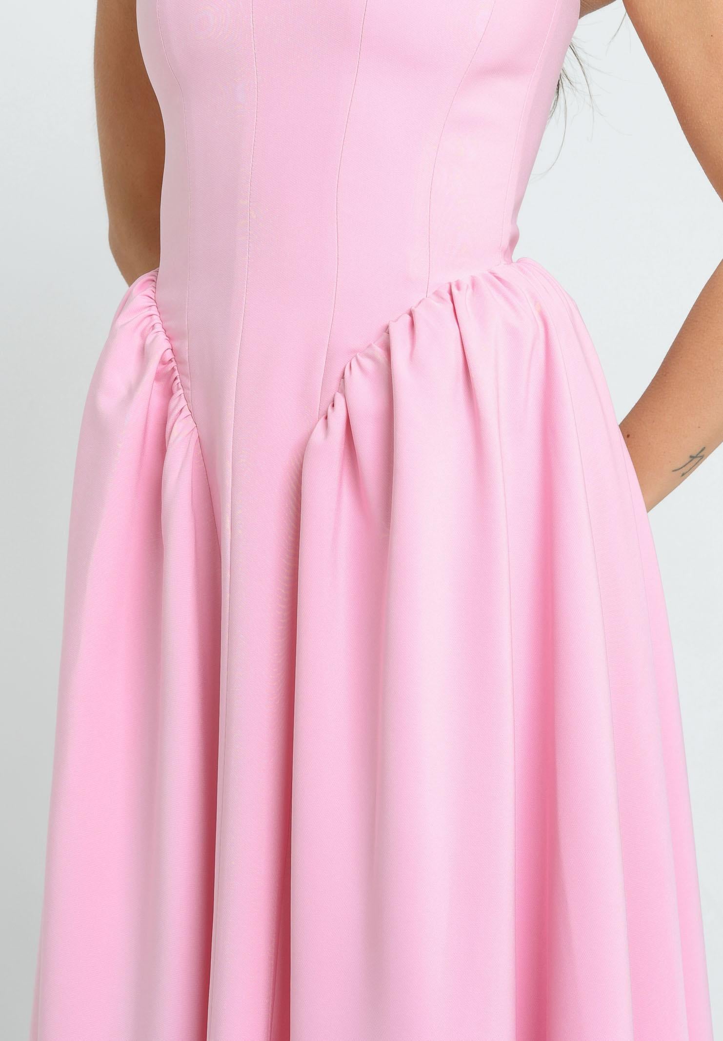 SANTAS Abito midi MARSHMALLOW rosa da donna PV2509 ROSA SANTAS