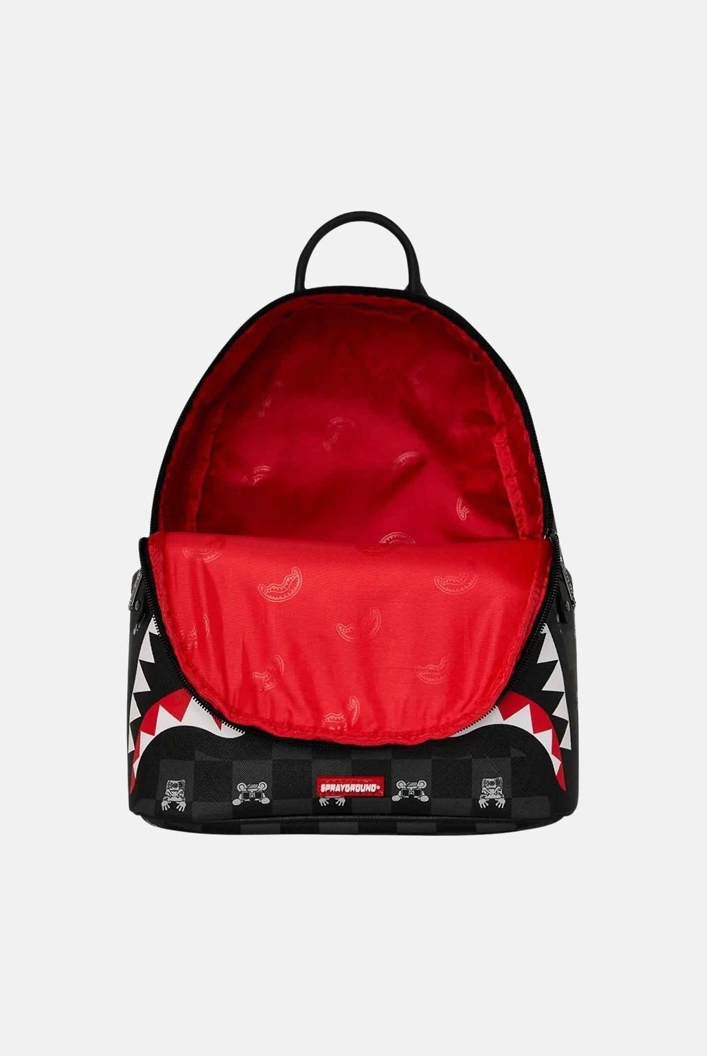 SPRAYGROUND Zaino GRAY PEEKING CHARACTER CHECK nero per uomo e donna 910B8908NSZ . SPRAYGROUND