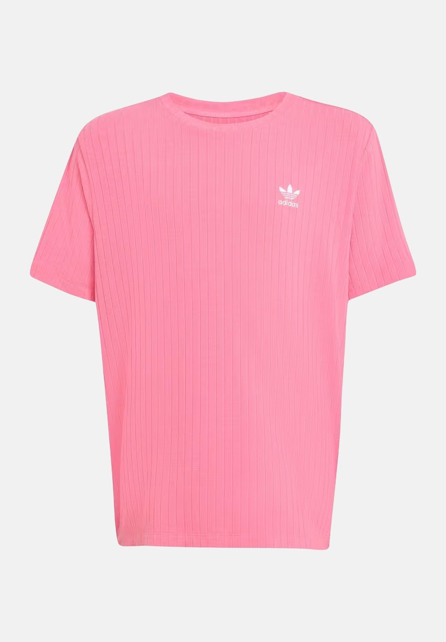 ADIDAS ORIGINALS T-shirt a manica corta Wide Rib rosa da bambina JX5180 . ADIDAS ORIGINALS