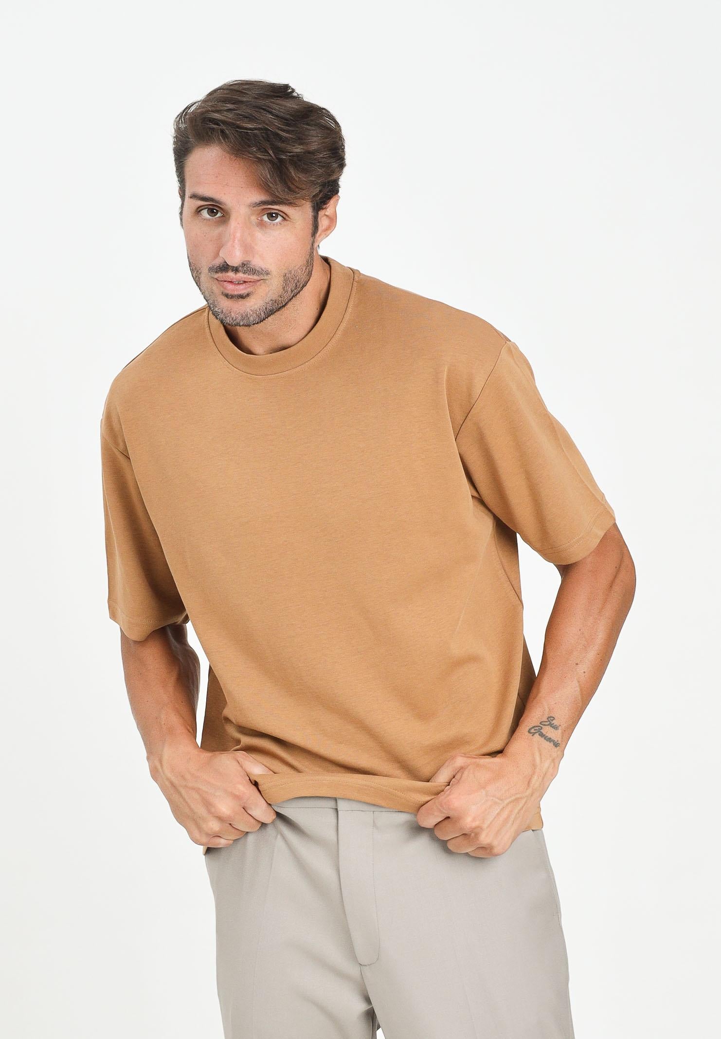 SELECTED HOMME T-shirt a manica corta cammello da uomo 16094143 Chipmunk SELECTED HOMME