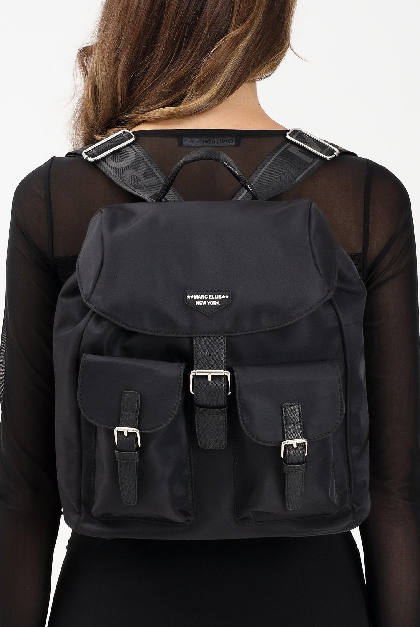 MARC ELLIS Zaino NEW YORK nero da donna NEW-YORK-NY BL MARC ELLIS