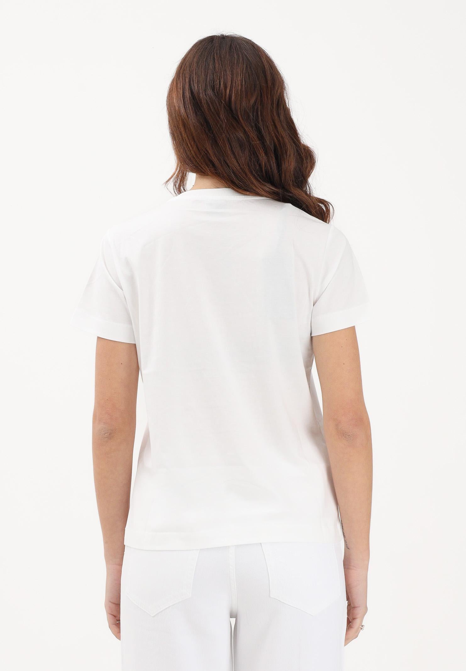 PINKO T-shirt a manica corta bianca da donna con logo Love Birds 100535A33F Z05 PINKO