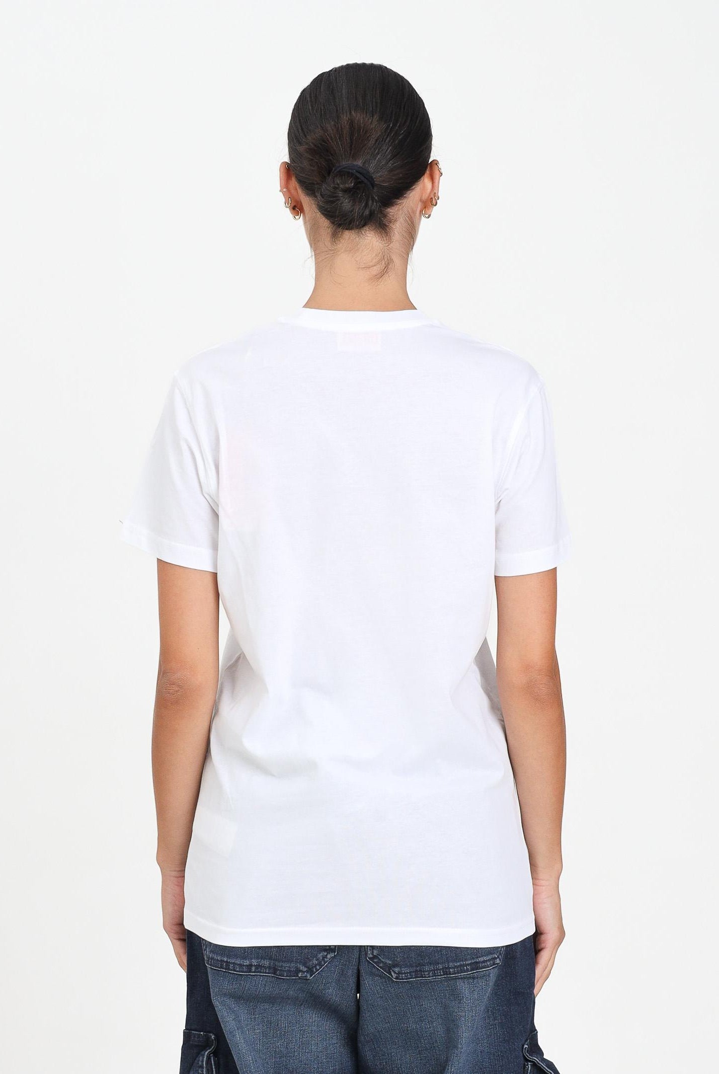 DIESEL T-shirt a manica corta bianca per donna, ragazzi e bambini con logo J025010GRAI K100 DIESEL