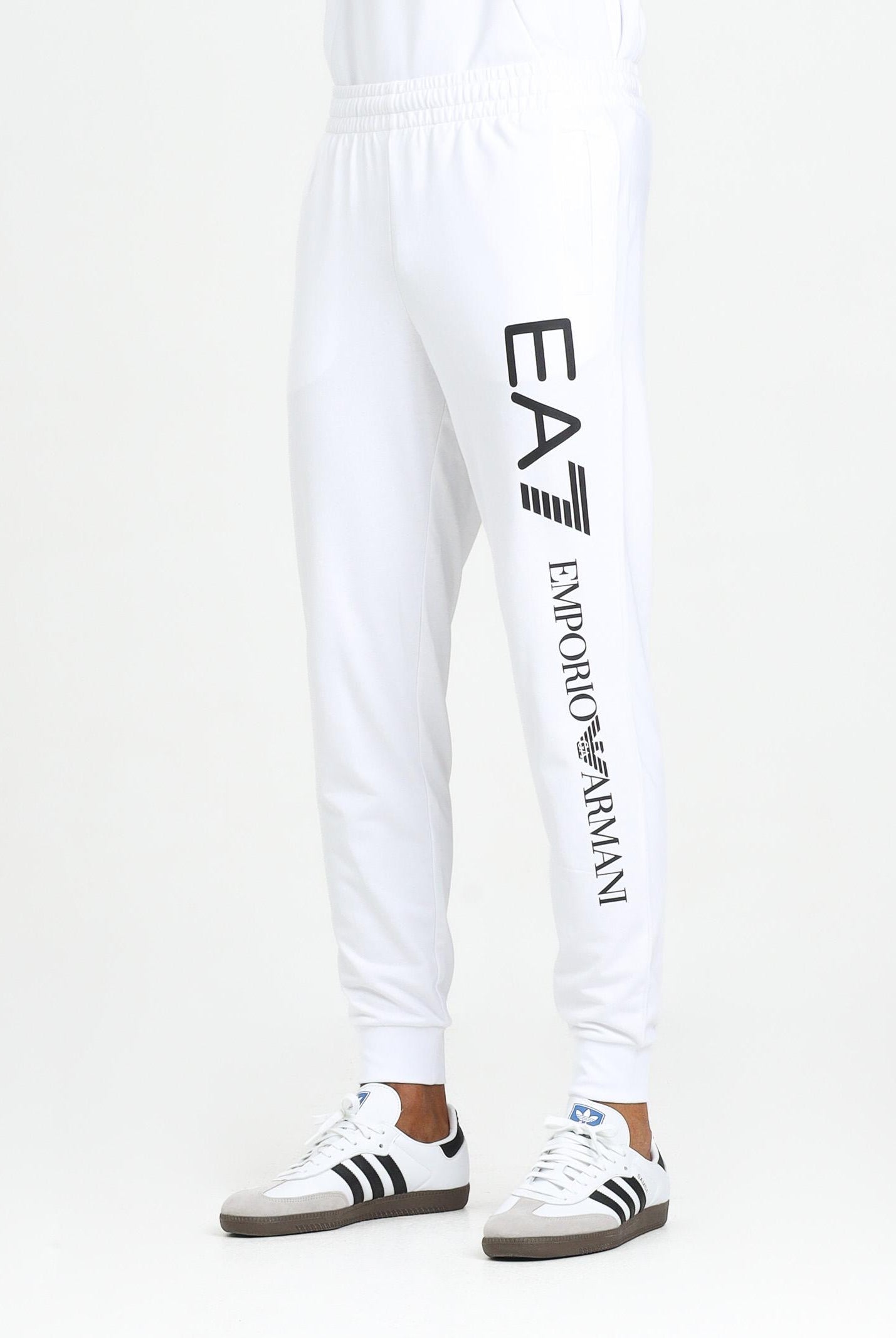 EA7 Pantalone sportivo bianco da uomo con stampa logo 7M000571AF13512 M0003 EA7