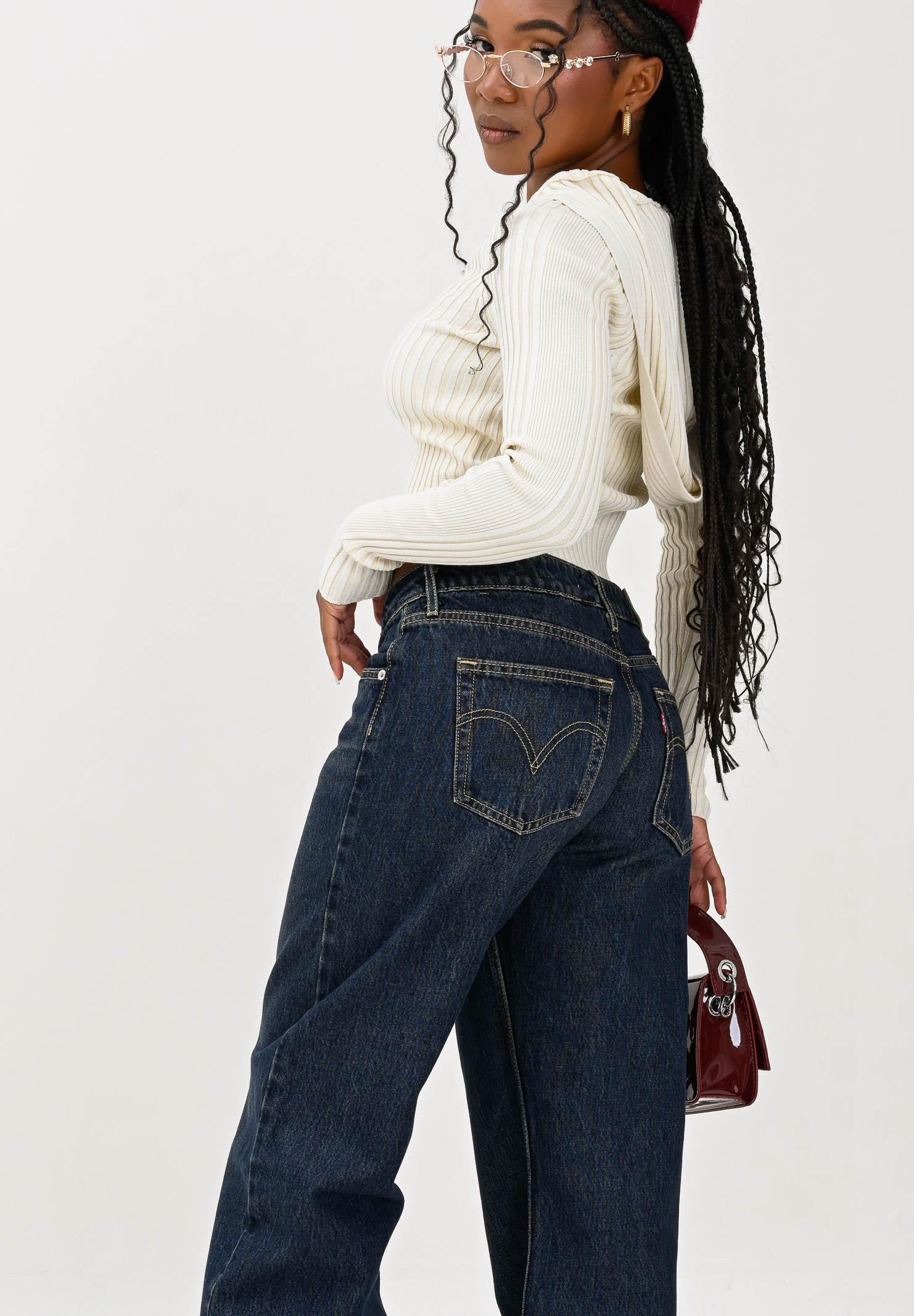 LEVI'S® Jeans Loose a vita bassa in denim scuro da donna A5566-0012 LEVI'S®