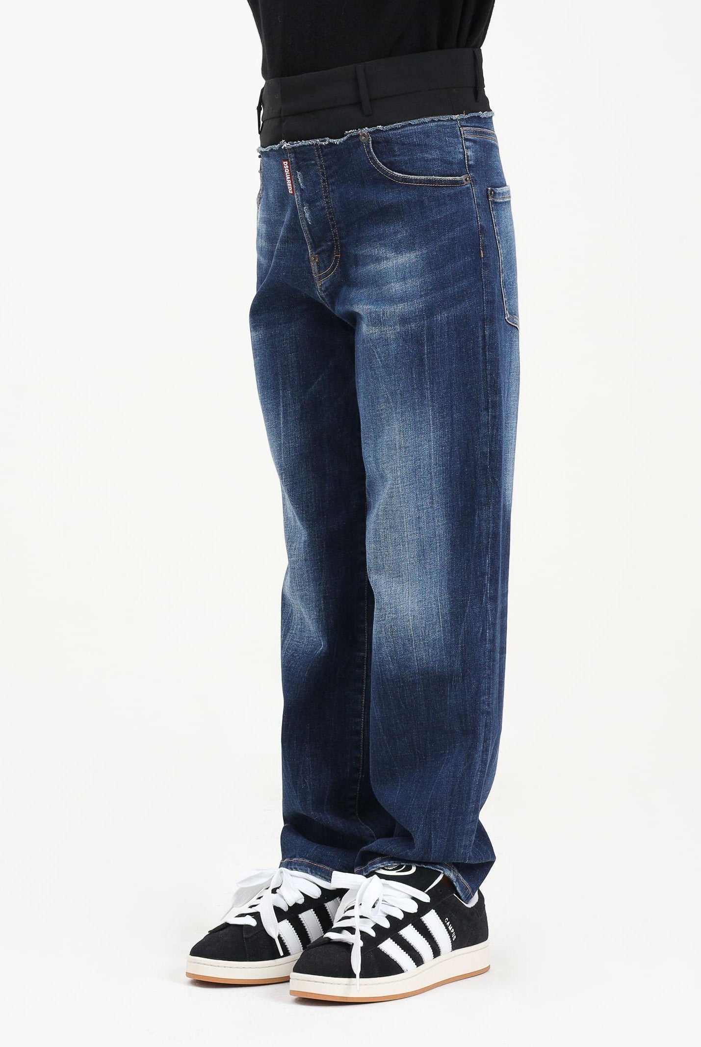 DSQUARED2 Jeans double-fabric in denim blu per donna, ragazzi e bambini DQ3036D0AEZ DQ01 DSQUARED2