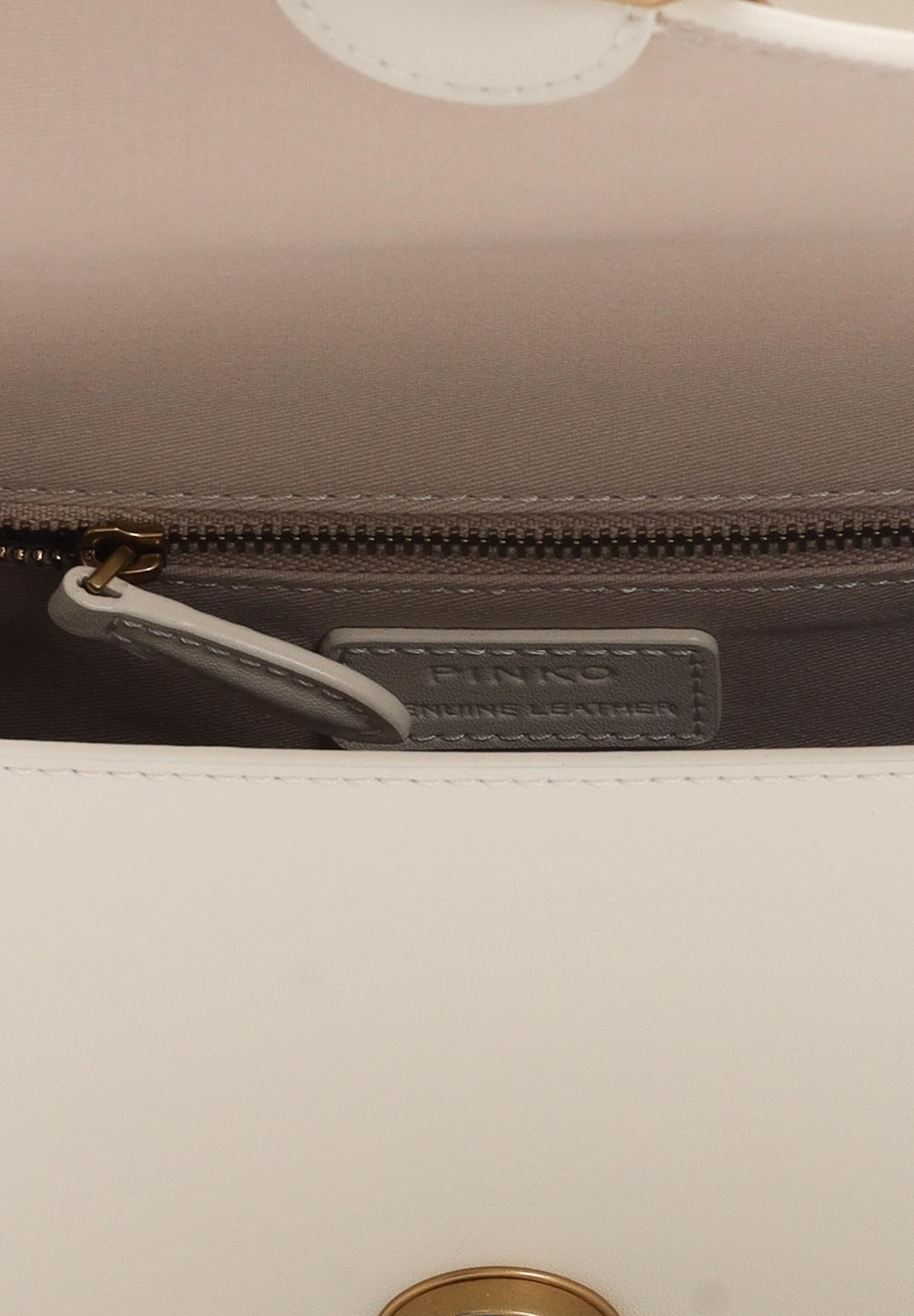 PINKO Borsa a mano Mini Love Bag One Top Handle Light panna da donna 100071A0F1 Z14Q PINKO