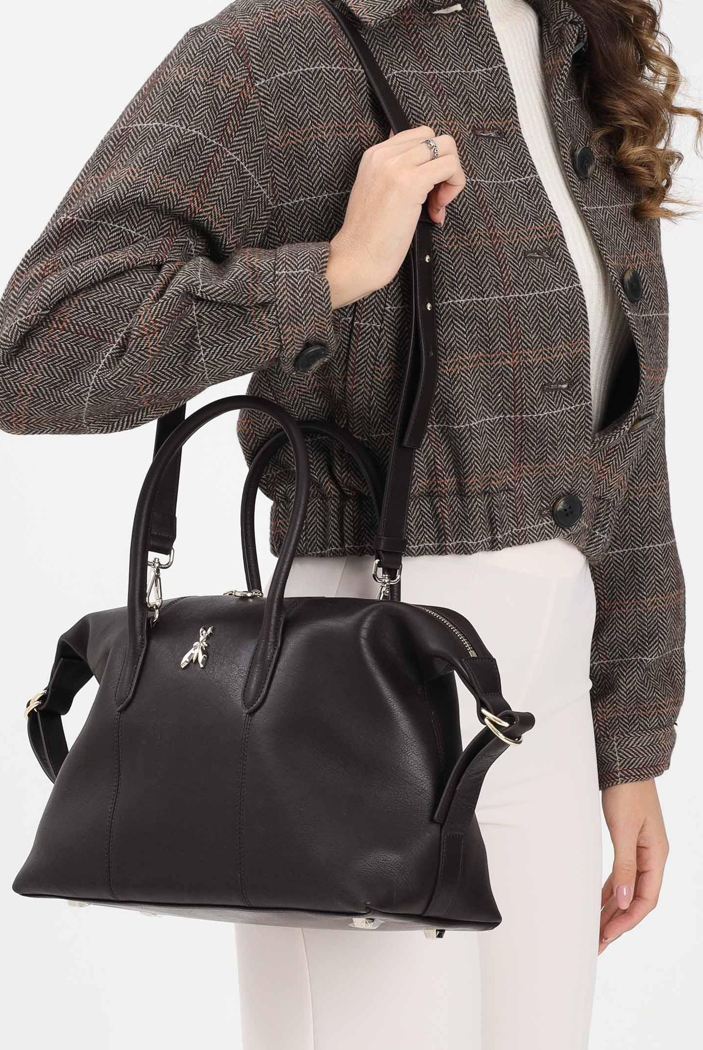 PATRIZIA PEPE Shopper New Business marrone da donna 2B0145L162 B856 PATRIZIA PEPE