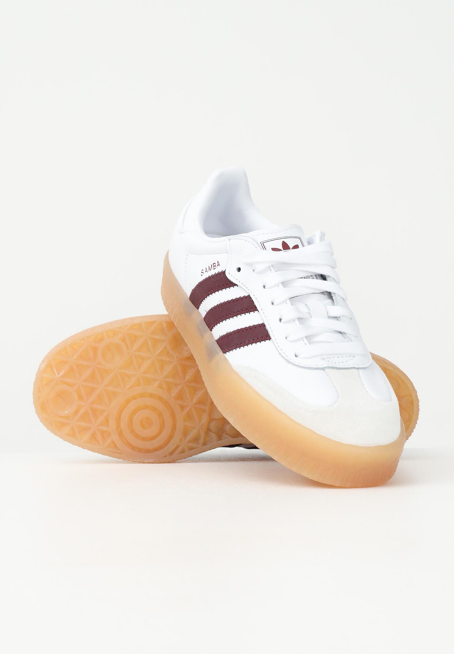 ADIDAS ORIGINALS Sneakers Sambae bianche e bordeaux da donna JP5610 . ADIDAS ORIGINALS
