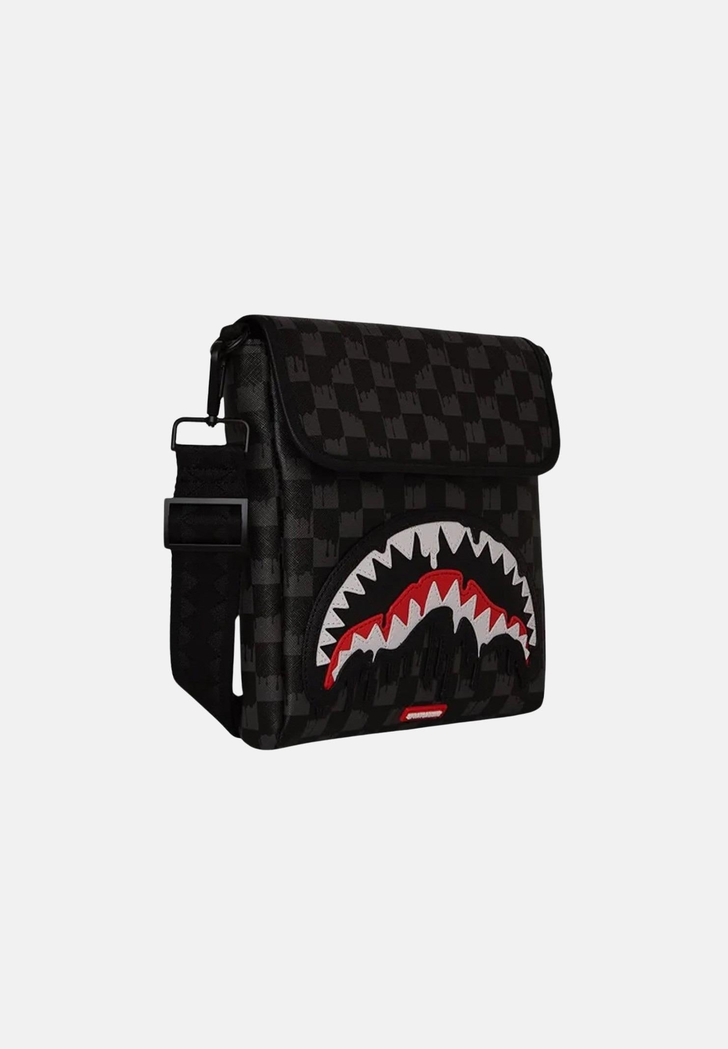 SPRAYGROUND Borsello Dripping Sharks In Paris nero da uomo 910B7962NSZ SPRAYGROUND