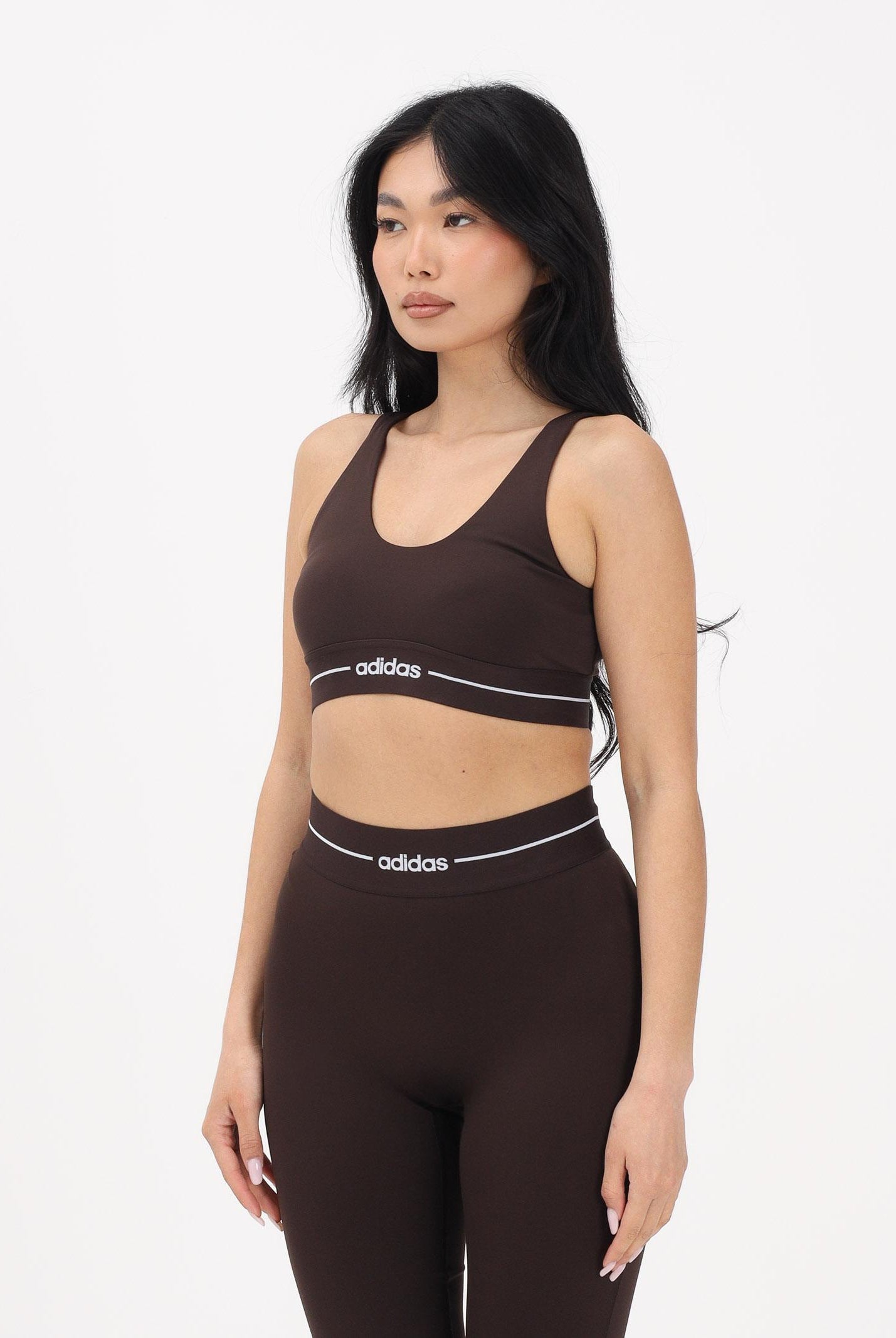 ADIDAS PERFORMANCE Top Hyperglam Light Support marrone da donna JZ6452 . ADIDAS PERFORMANCE
