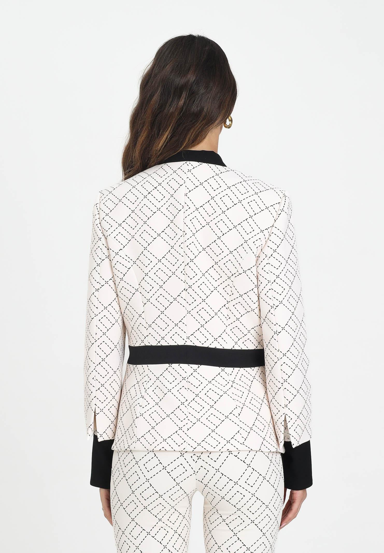 ELISABETTA FRANCHI Giacca panna da donna con fantasia GIS0156E2 EF1 ELISABETTA FRANCHI