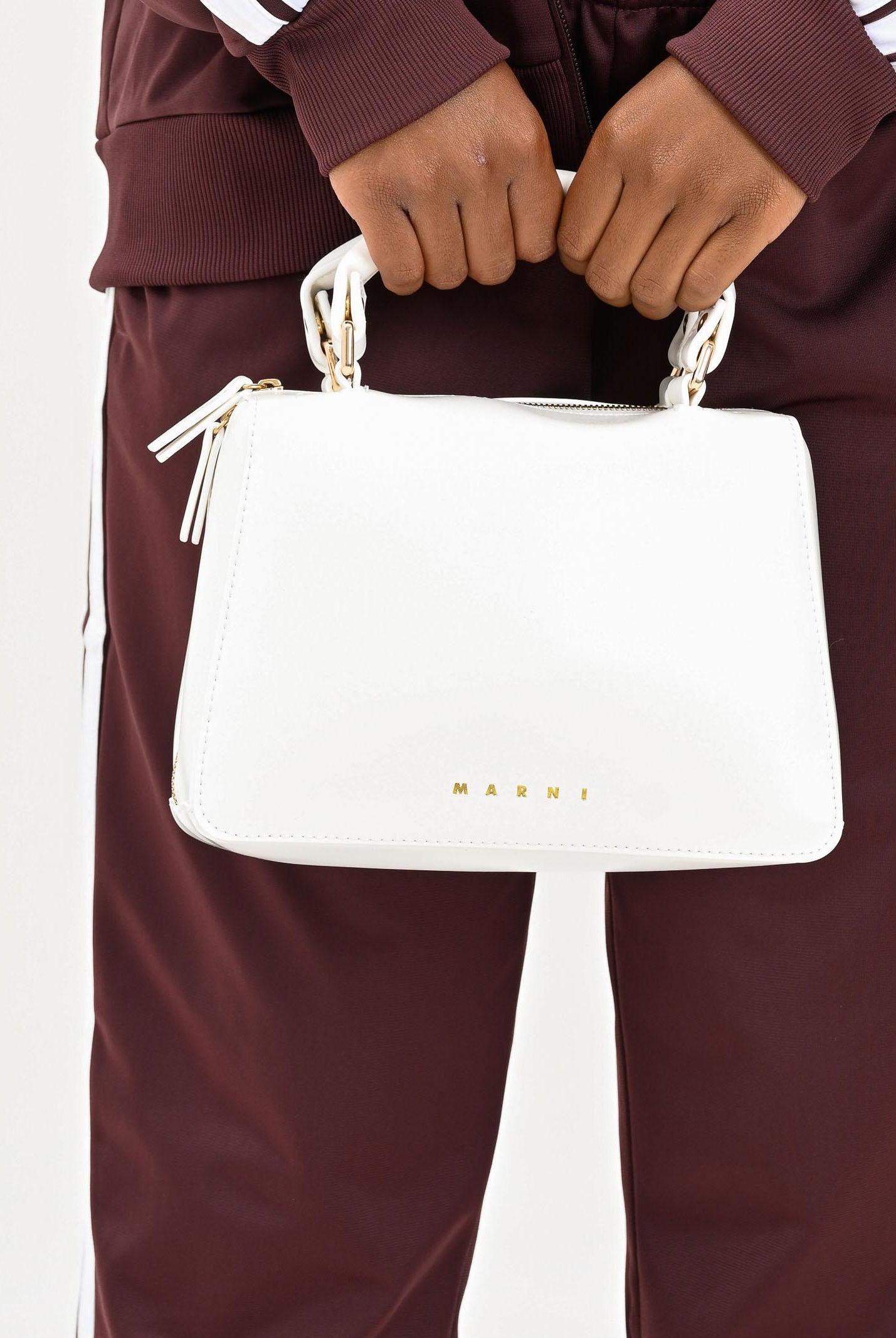 MARNI Borsa a mano bianca da donna con logo M01608M00TK 0M114 MARNI