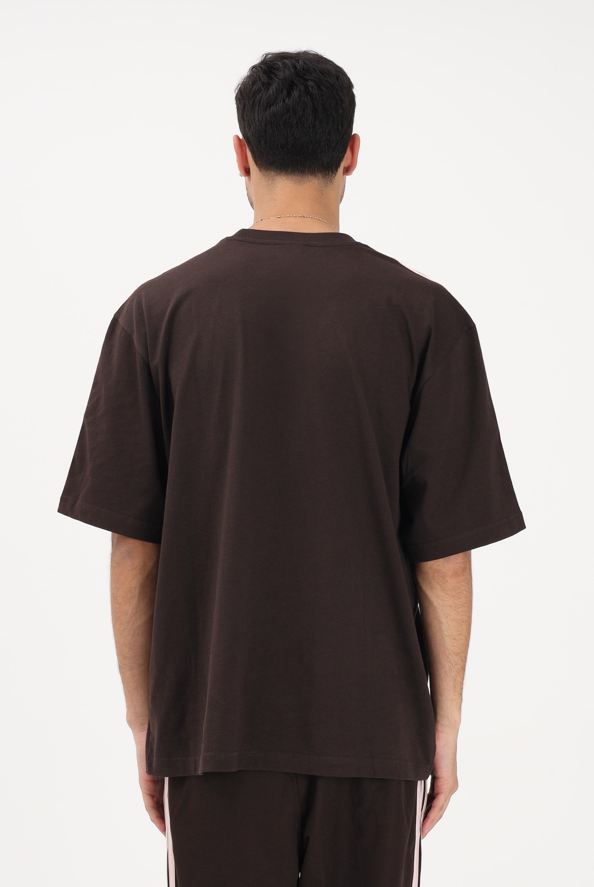 ADIDAS ORIGINALS T-shirt a manica corta Oversize Adicolor 3-Stripes marrone e rosa per uomo e donna KE2905 . ADIDAS ORIGINALS
