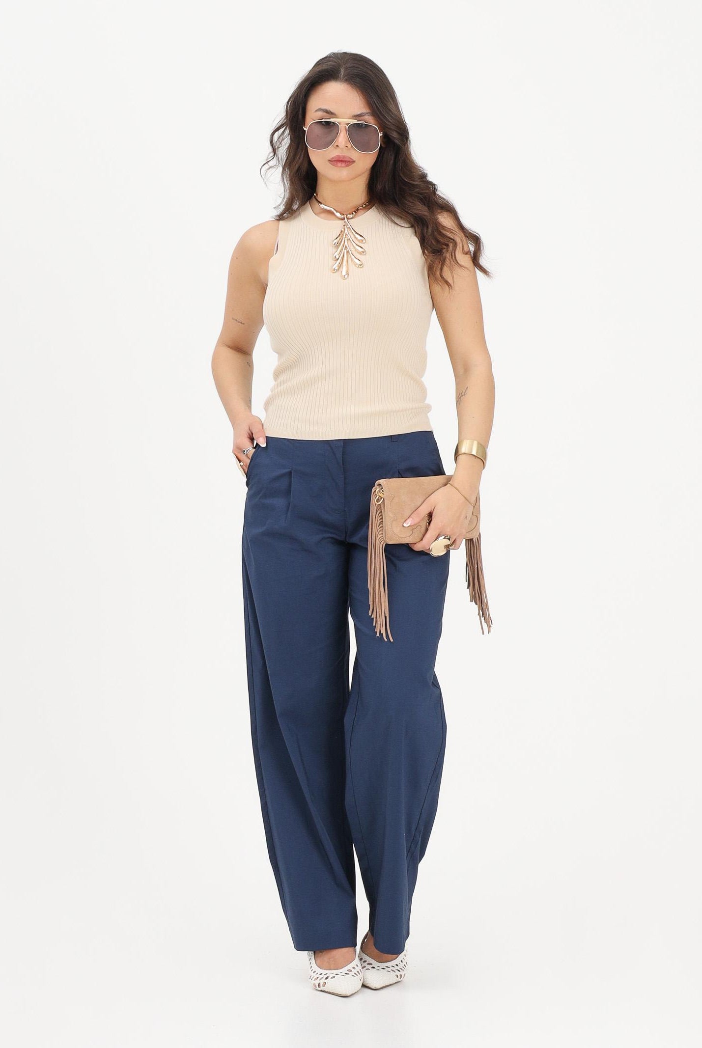 JDY Canotta beige da donna 15287501 SA JDY