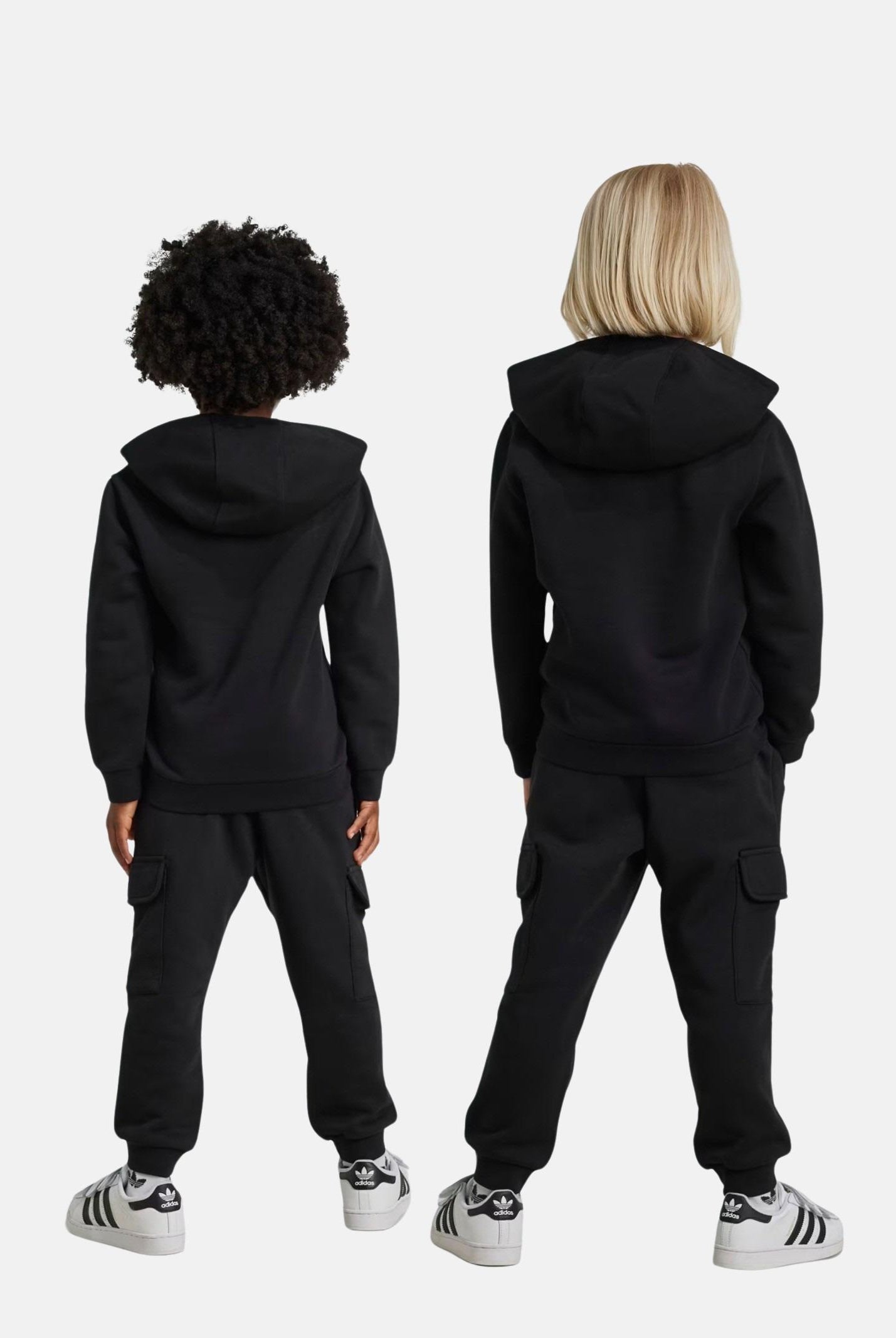 ADIDAS ORIGINALS Tuta Hoodie FZ Cargo nera per bambino e bambina IW1019  ADIDAS ORIGINALS