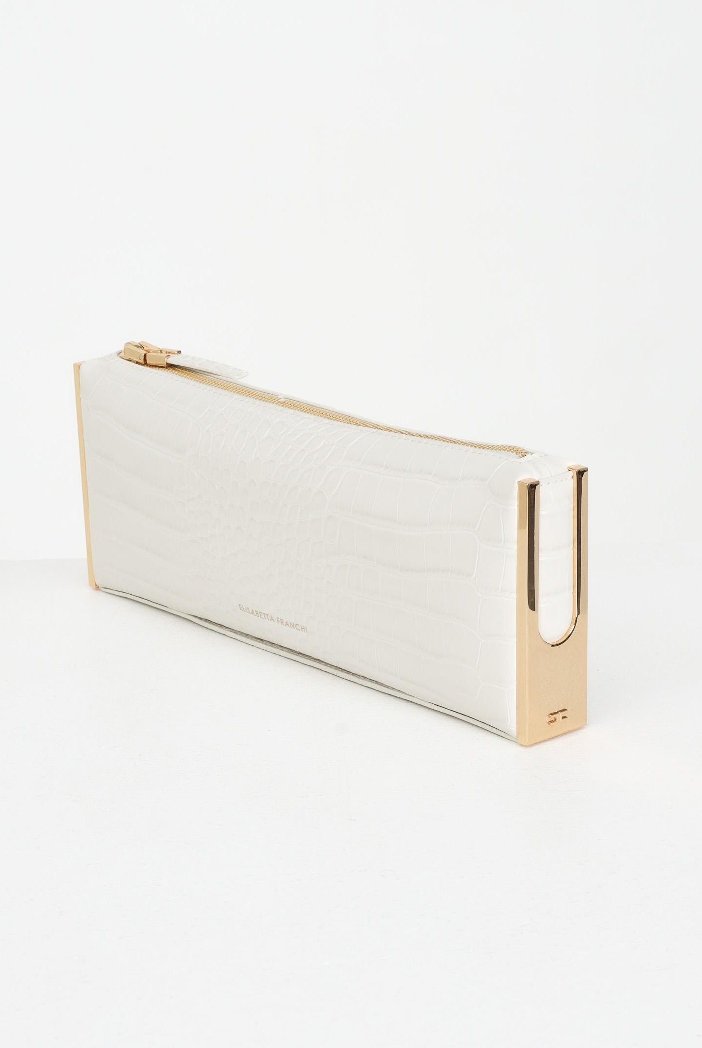 ELISABETTA FRANCHI Pochette bianco latte da donna con stampa cocco BS52A56E2 DZ9 ELISABETTA FRANCHI