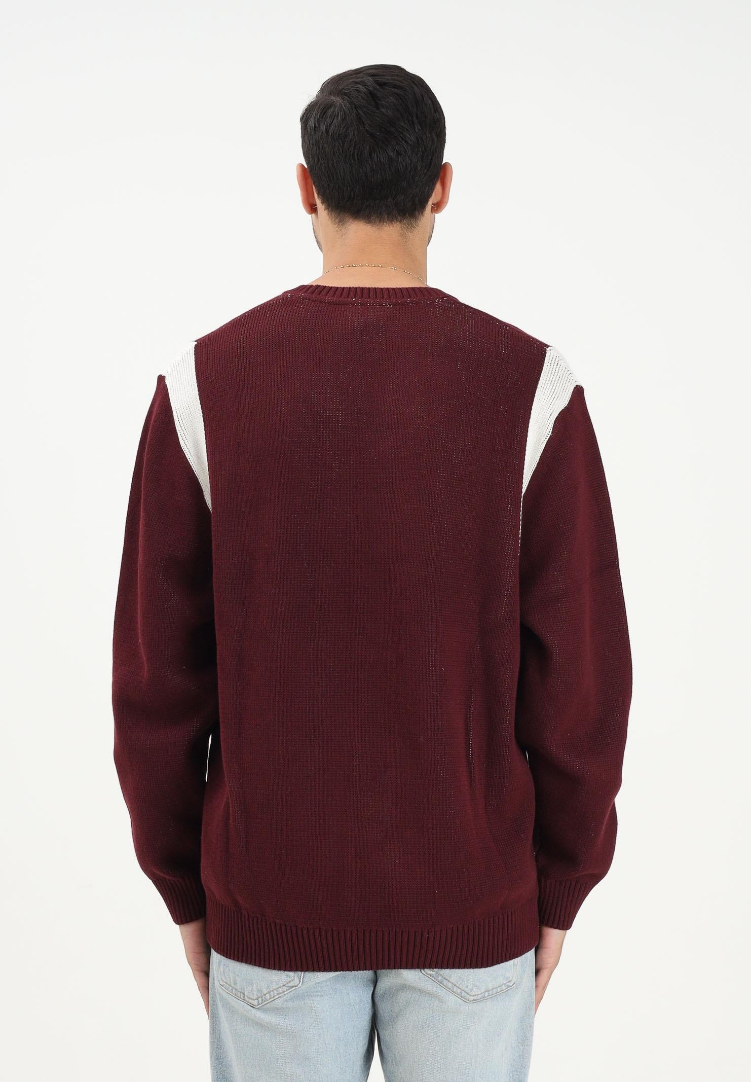 ADIDAS ORIGINALS Maglione girocollo bordeaux da uomo con stampa stile college JX8215 ADIDAS ORIGINALS