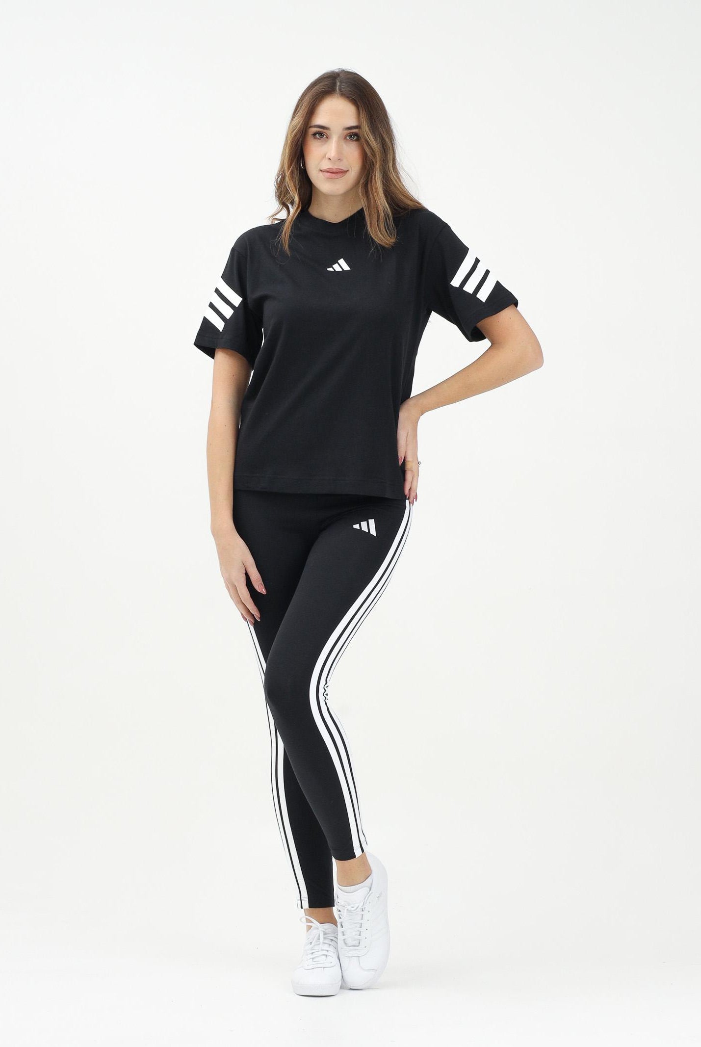 ADIDAS PERFORMANCE Leggings sportivo Essentials 3-Stripes nero da donna JE0072 ADIDAS PERFORMANCE