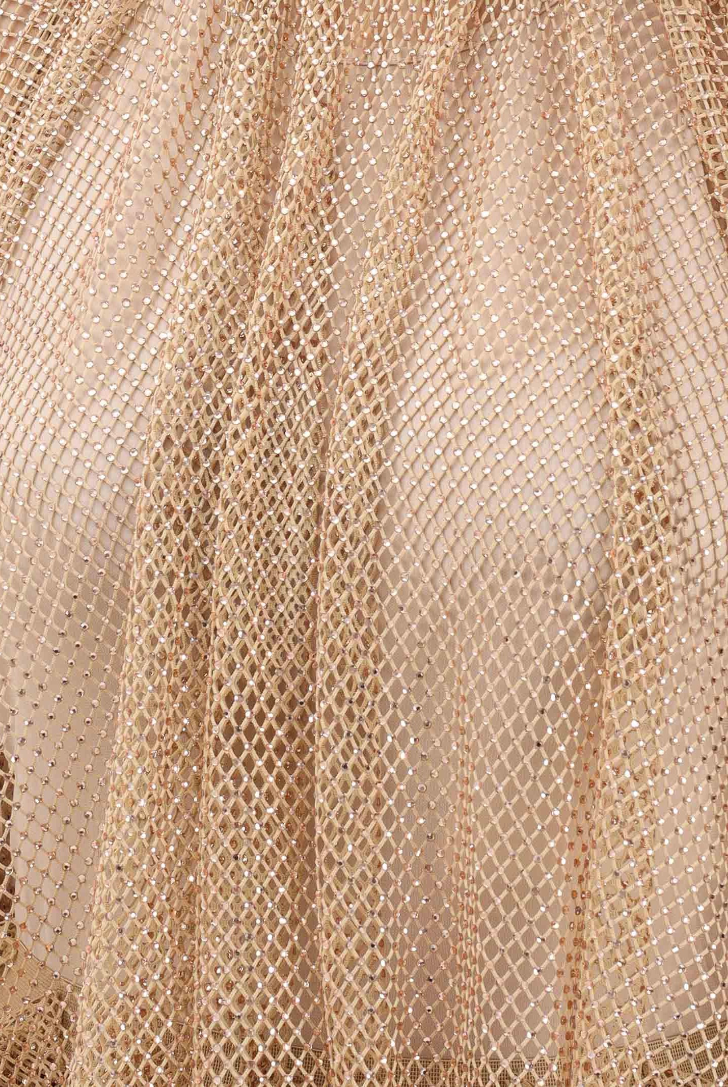 SPORTMAX Canotta SPXNODO oro da donna in rete con strass 2612941061600 003 SPORTMAX