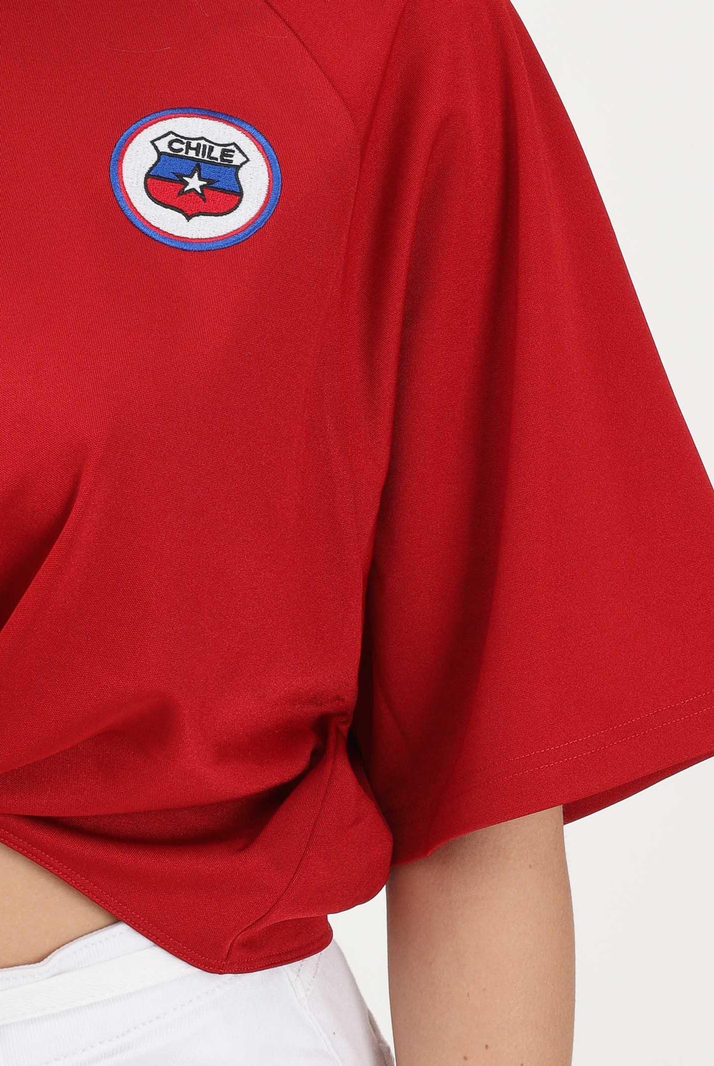 ADIDAS ORIGINALS T-shirt a manica corta Chile Reconstructed Bringback rossa da donna KD0968 . ADIDAS ORIGINALS