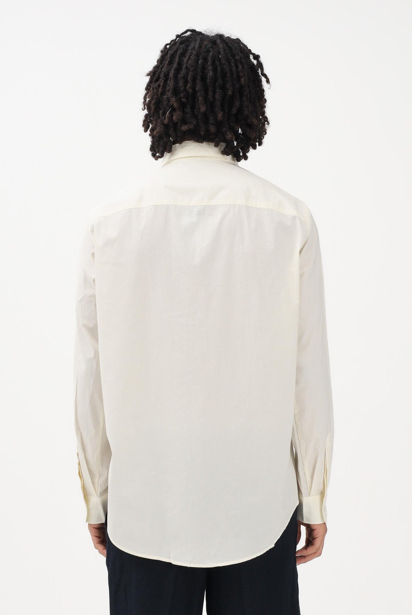 ARMANI EXCHANGE Camicia a manica lunga panna da uomo con stampa sul petto XM002109AF24533 U1074 ARMANI EXCHANGE