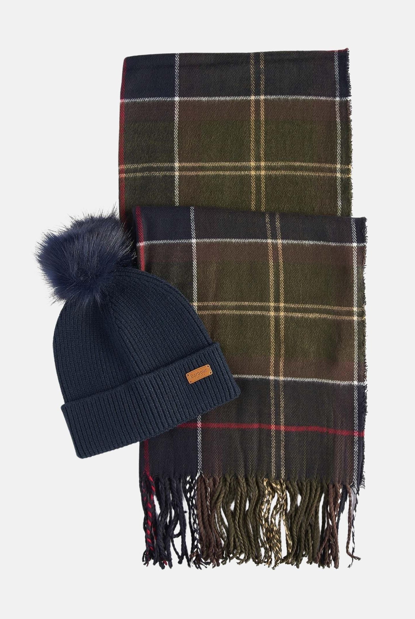 BARBOUR Set regalo Barbour Dover Beanie & Hailes Scarf blu per uomo e donna 252MLGS0054 TN11 BARBOUR