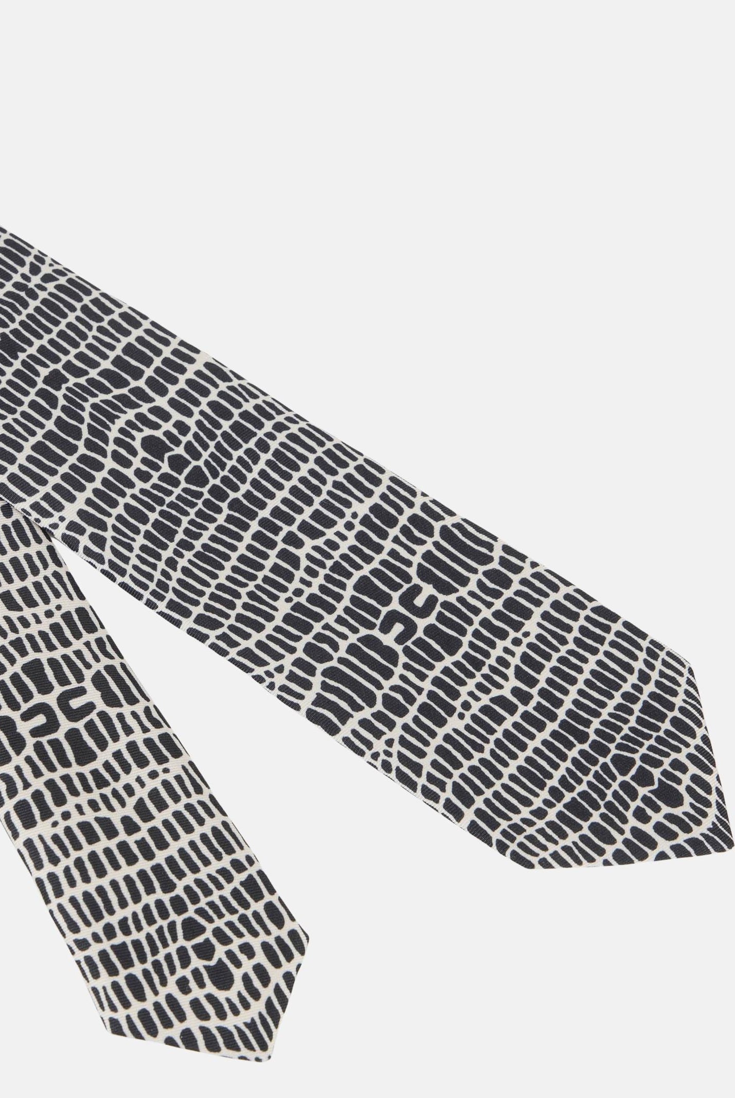 ELISABETTA FRANCHI Cravatta nera e panna da donna con stampa snake CR13L57E2 685 ELISABETTA FRANCHI