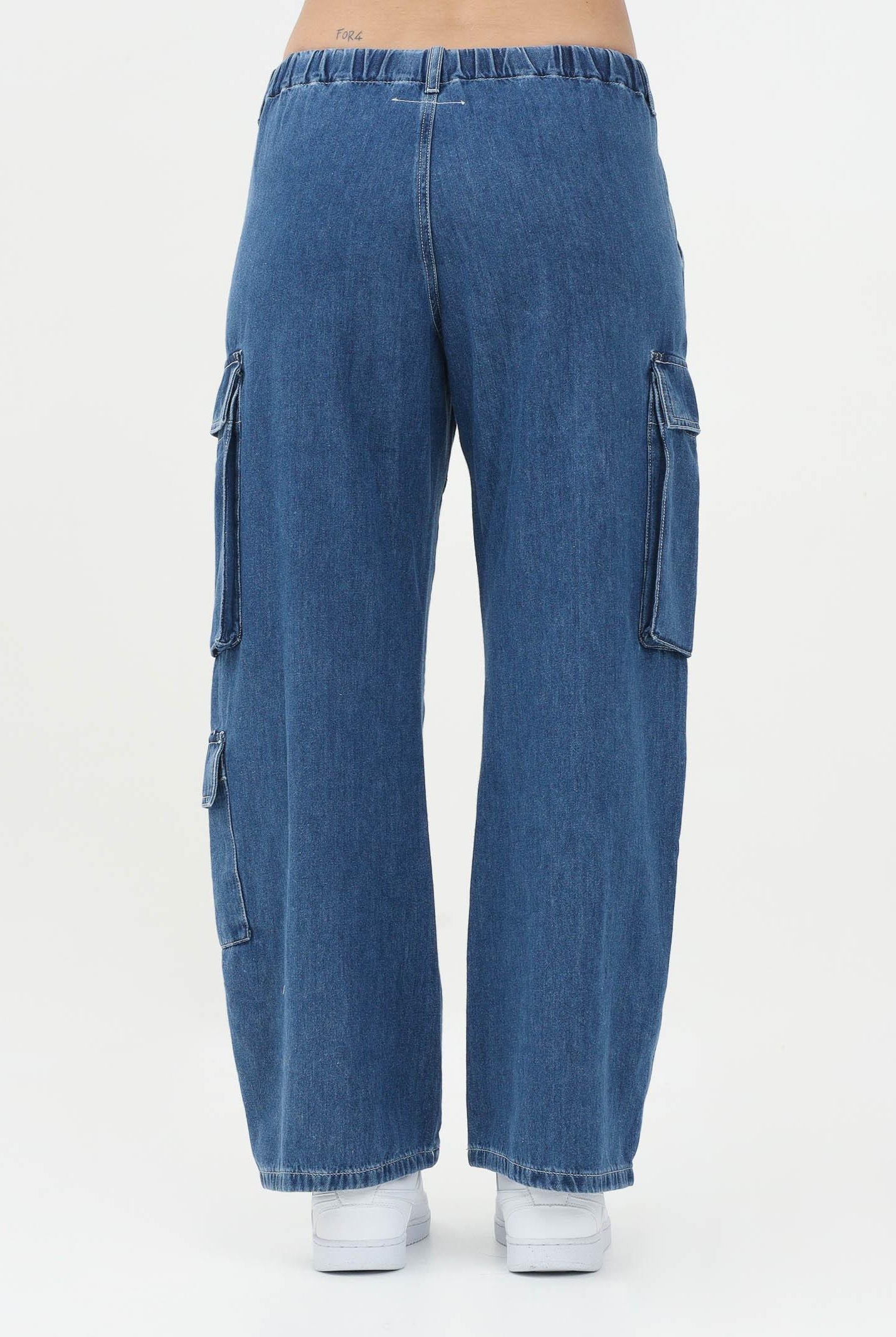 MAISON MARGIELA Jeans cargo in denim blu medio chiaro per donne, ragazze e bambine M60793MM04S M601 MAISON MARGIELA