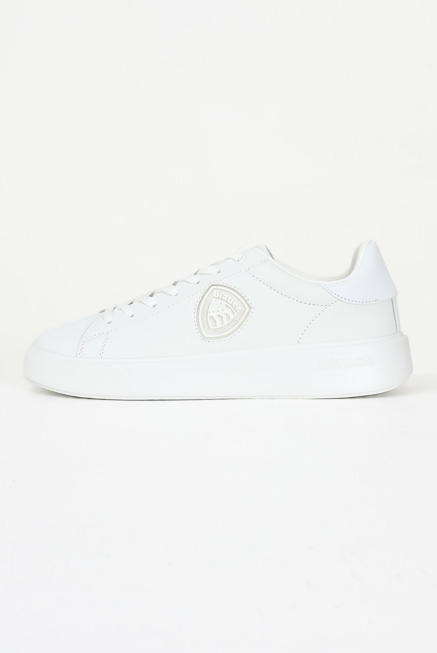 BLAUER Sneakers bianche da uomo con logo F5BUCK07LEA WHI BLAUER