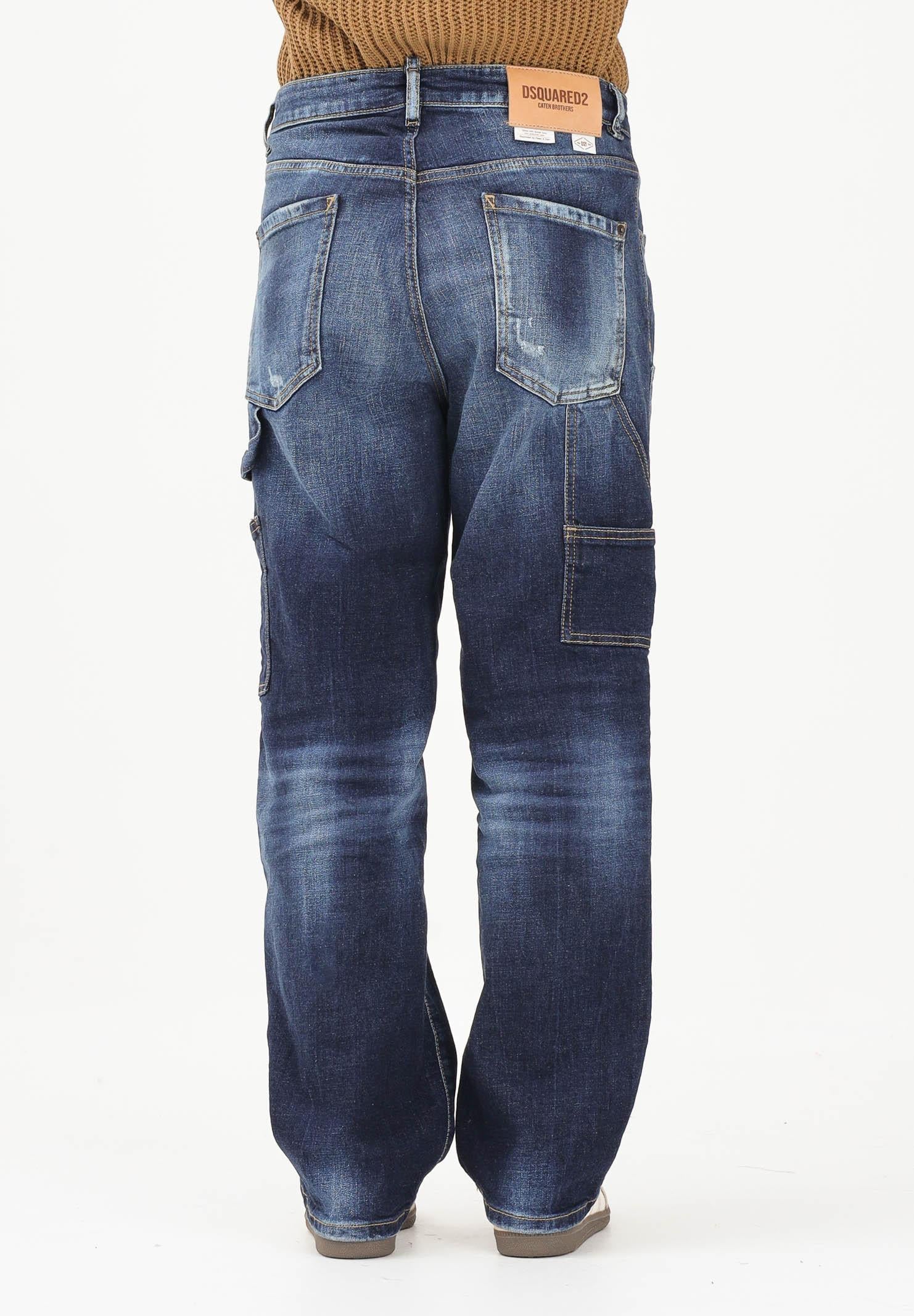 DSQUARED2 Jeans cargo in lavaggio blu medio per donna, bambino e bambina DQ2636D0AFS DQ01 DSQUARED2