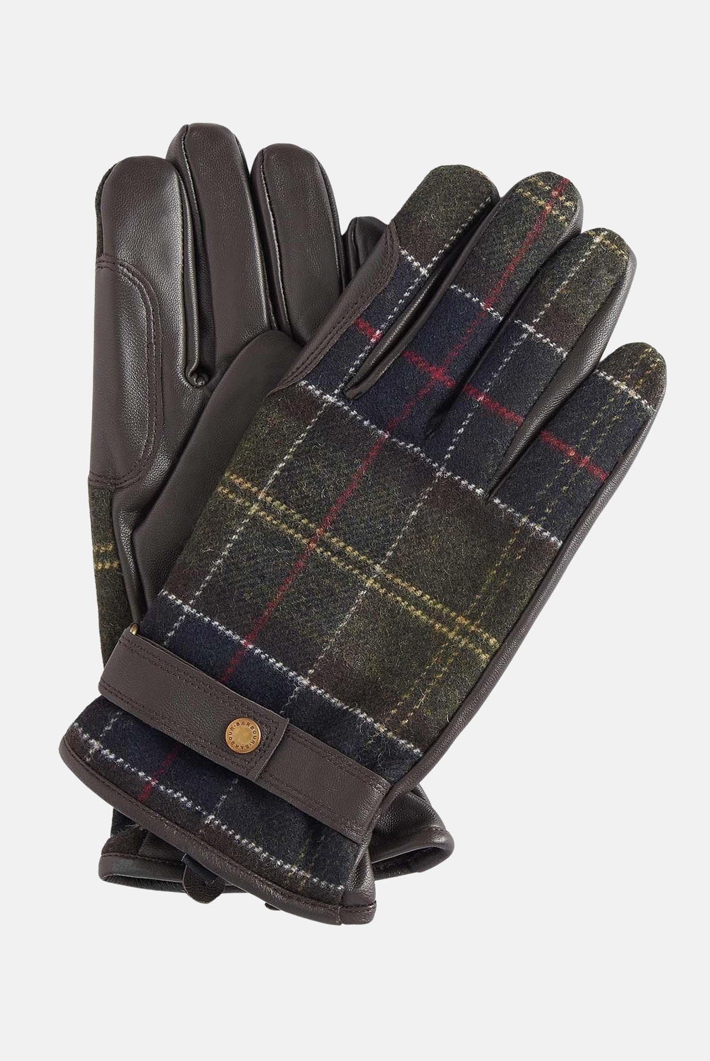 BARBOUR Guanti Newbrough Tartan marroni per uomo e donna 242-MGL0051MGL TN11 BARBOUR
