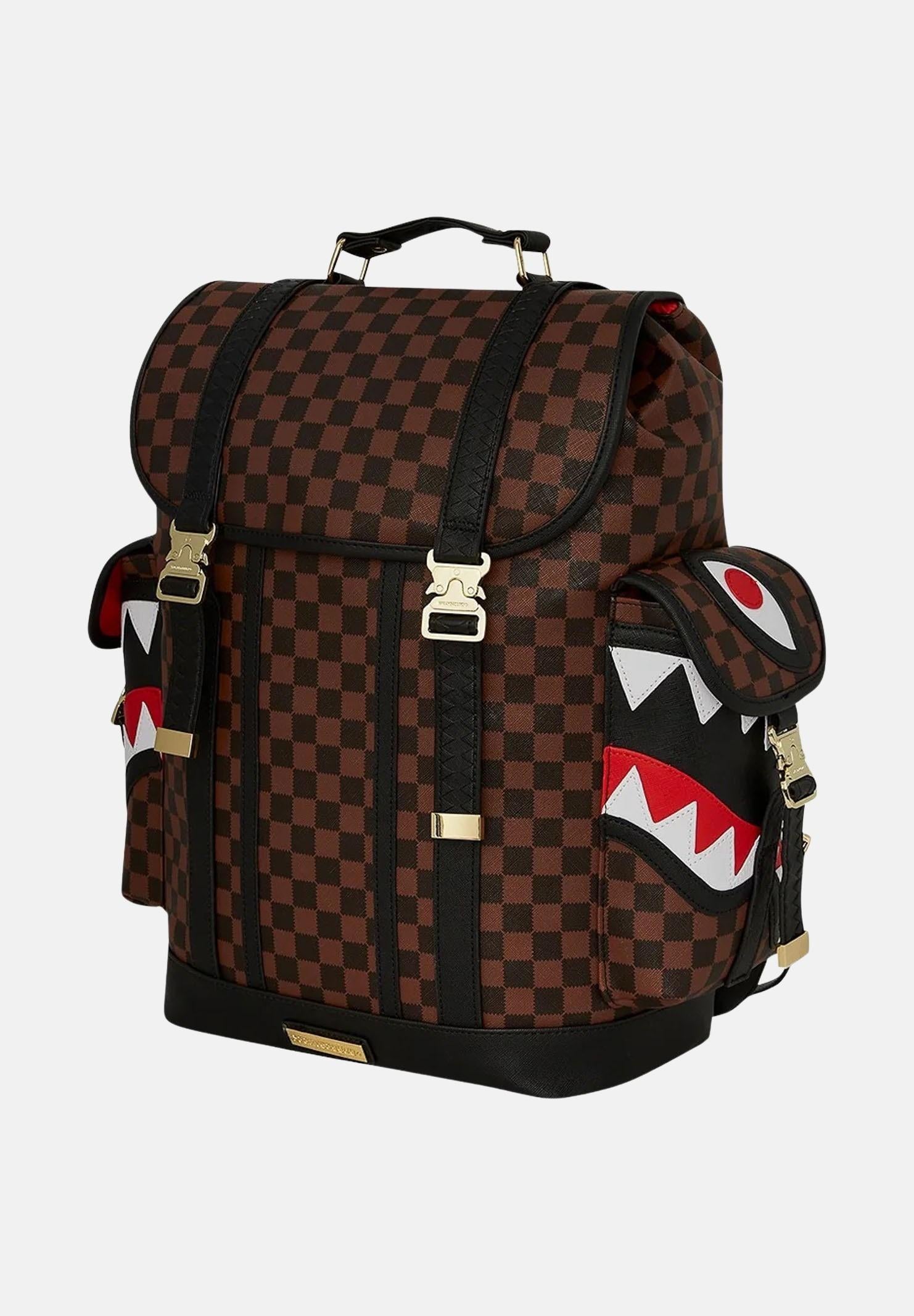 SPRAYGROUND Zaino Sawtooth Sharks In Paris Monte Carlo marrone per uomo e donna 910B7834NSZ SPRAYGROUND