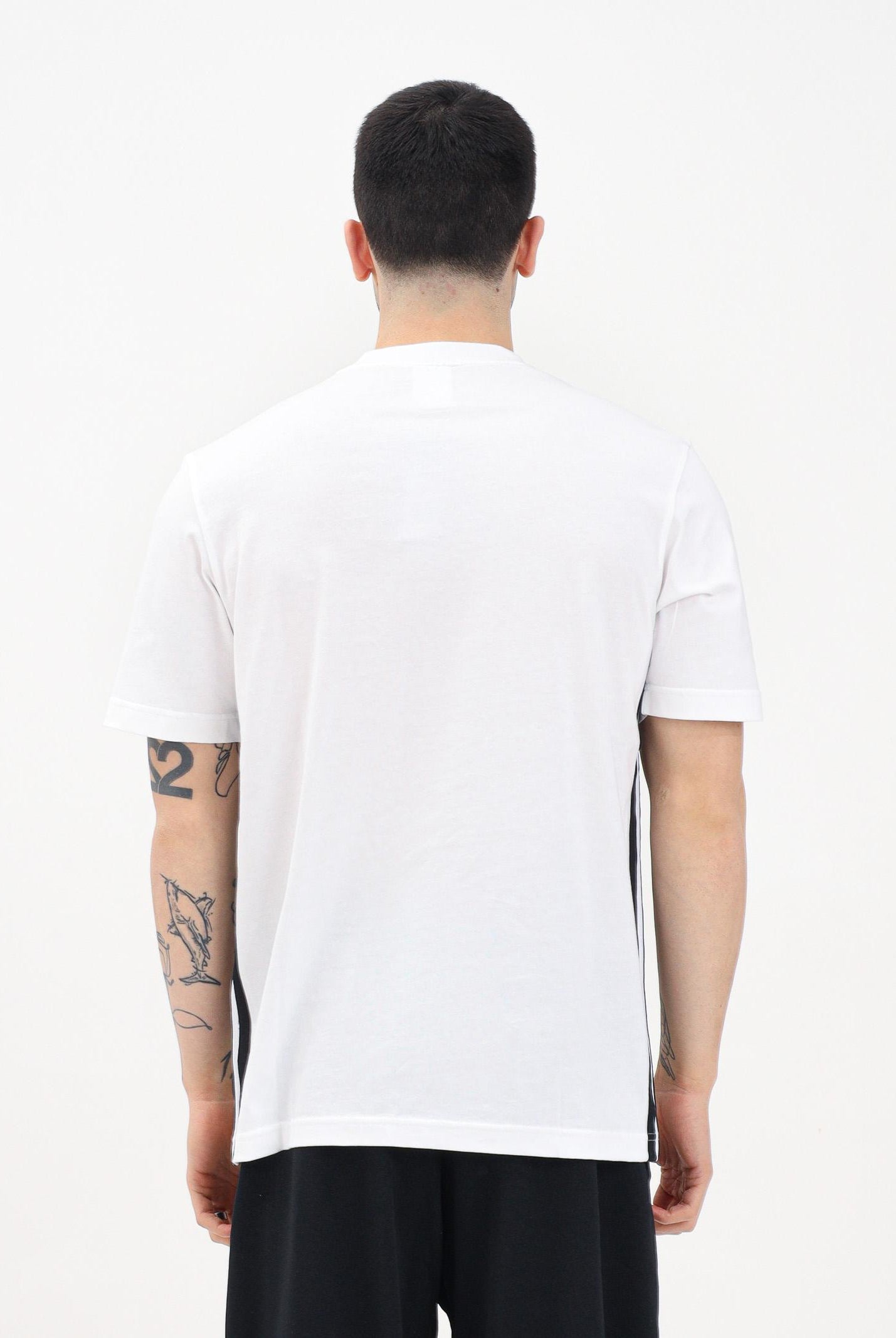 ADIDAS PERFORMANCE T-shirt a manica corta Essentials 3-Stripes Single Jersey bianca da uomo JE6388 . ADIDAS PERFORMANCE