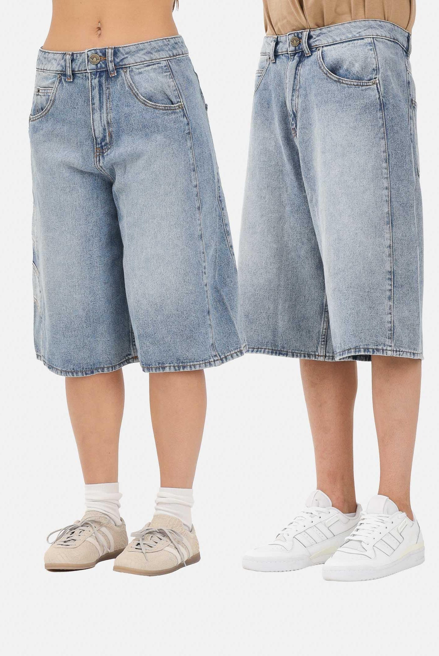 ADIDAS ORIGINALS Bermuda in denim Baggy Denim Shorts azzurro chiaro INDDNM denim chiaro da uomo e da donna KE0133 . ADIDAS ORIGINALS