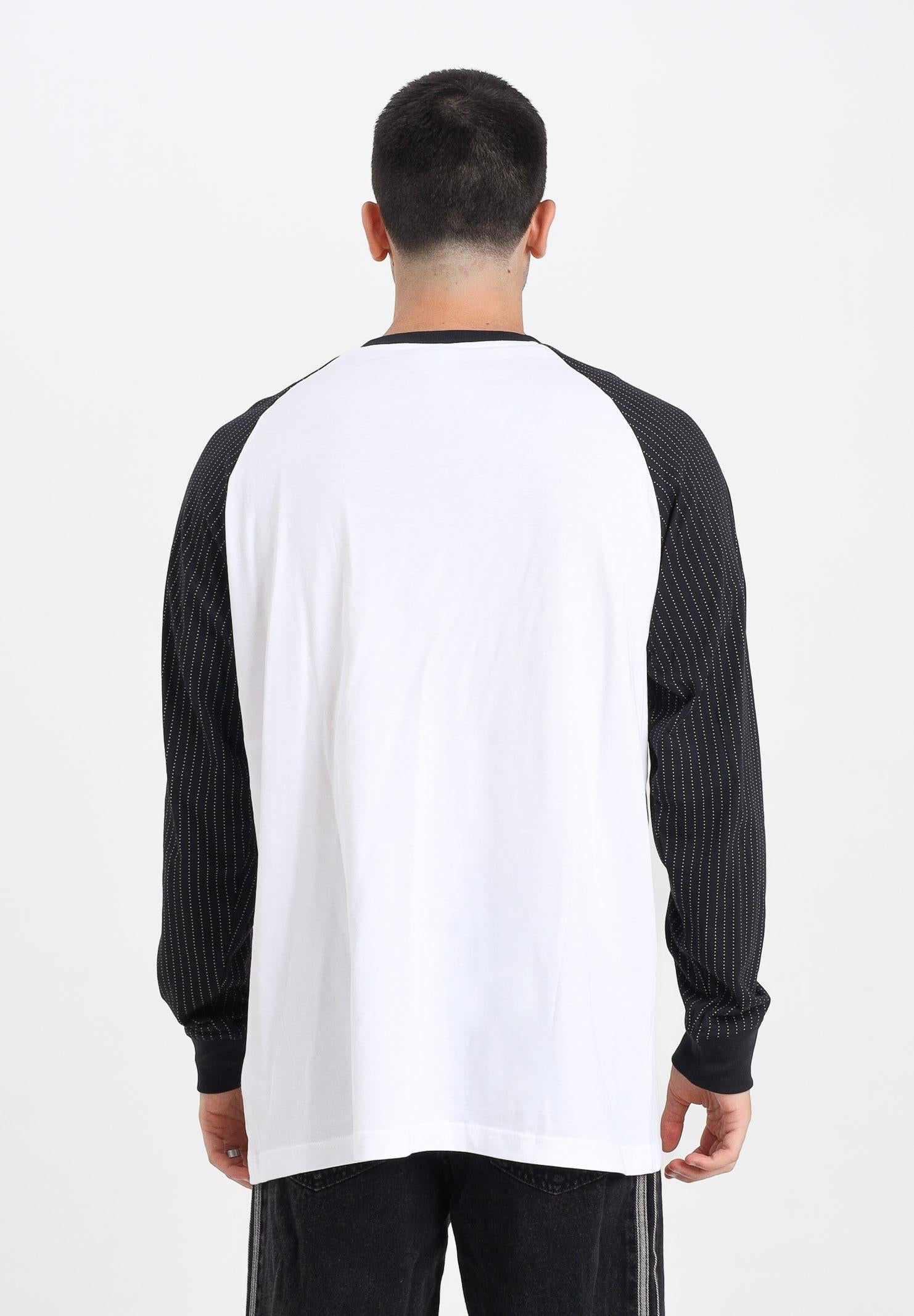 ADIDAS ORIGINALS T-shirt a manica lunga GRAPHIC bianca e nera da uomo JW0164 ADIDAS ORIGINALS