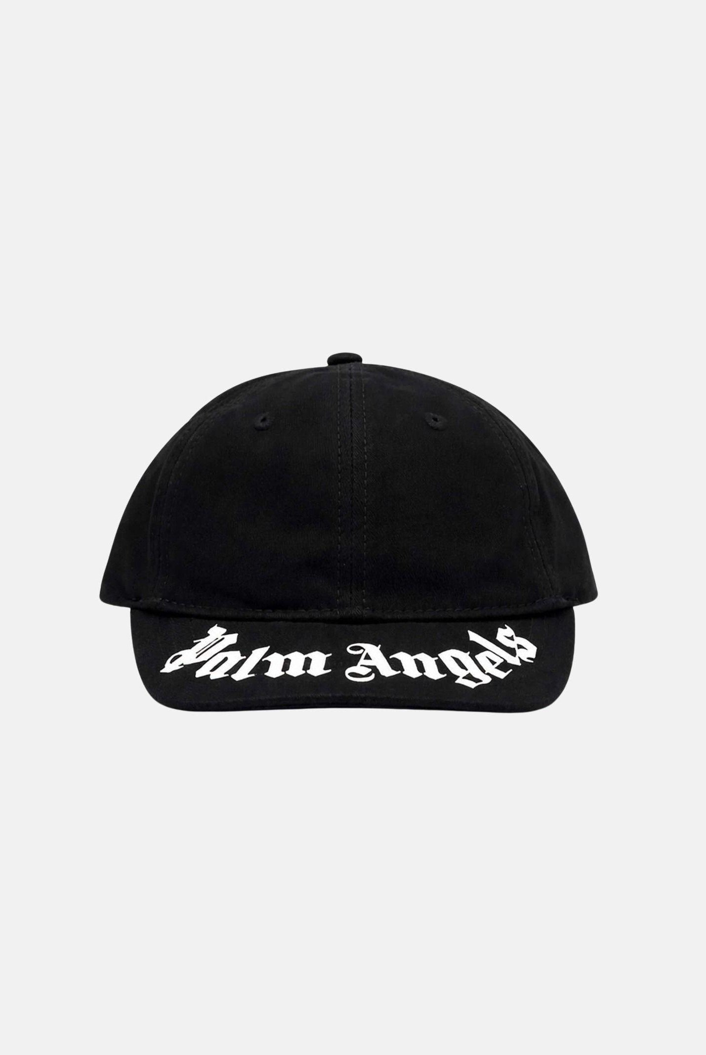 PALM ANGELS Cappello con visiera nero per uomo e donna rifinito da logo PBLB002S26FAB001 110 PALM ANGELS