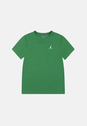JORDAN T-shirt a manica corta verde per bambino e bambina con ricamo Jumpman 95D266 E1P JORDAN