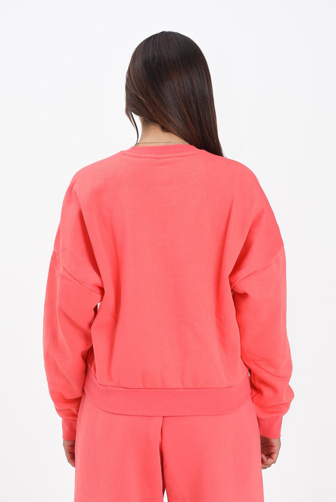 ADIDAS PERFORMANCE Felpa girocollo Essentials Small Logo corallo da donna KE4362 . ADIDAS PERFORMANCE