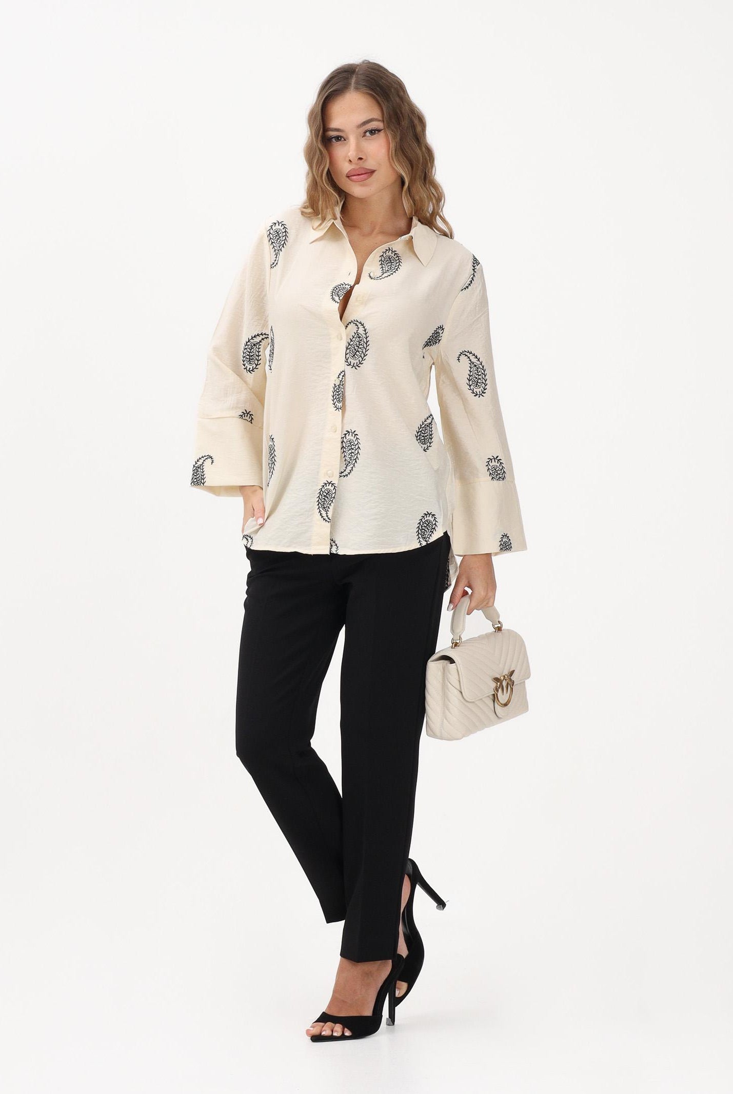 JDY Camicia panna da donna con fantasia paisley 15367956 ECBL JDY
