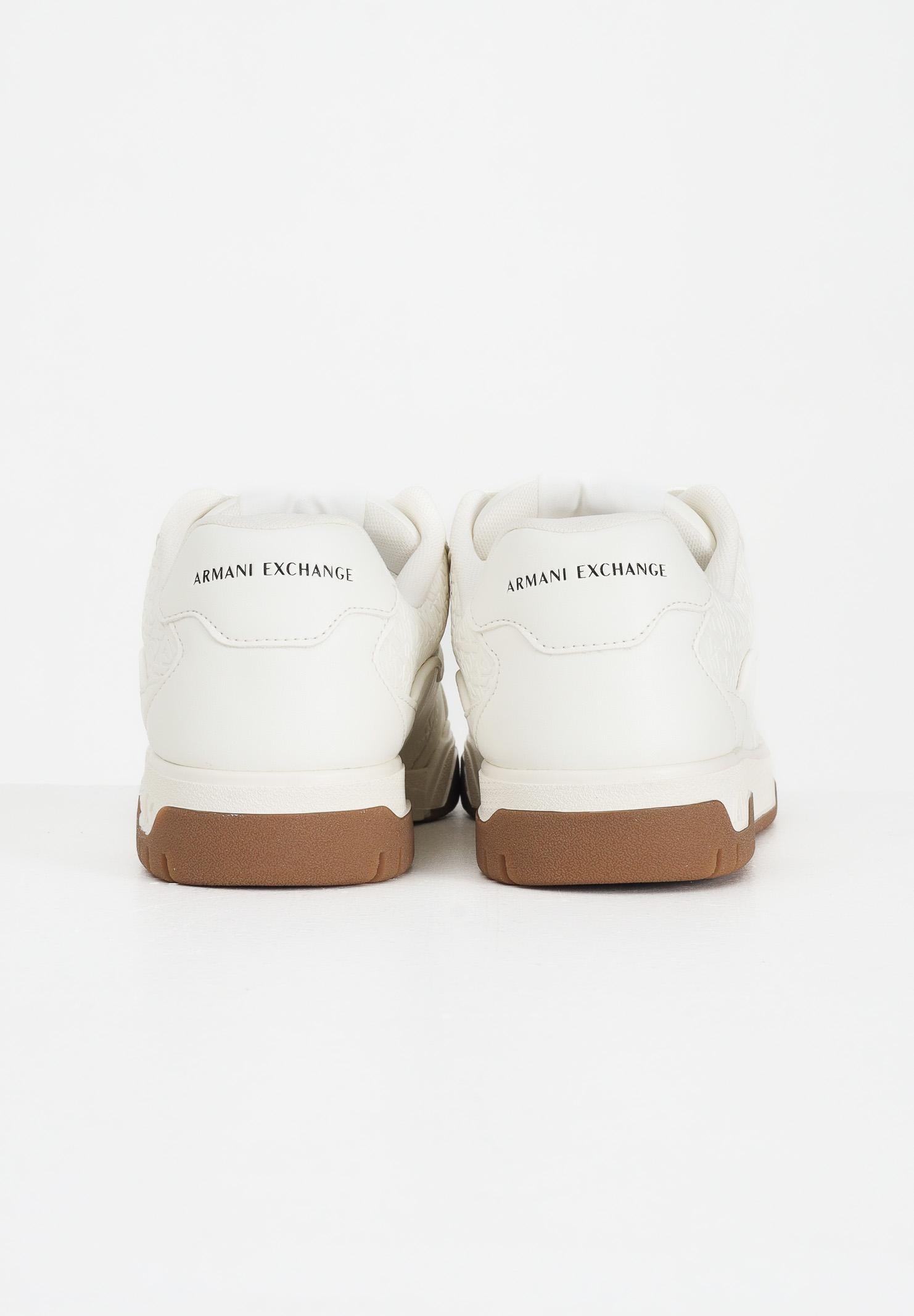 ARMANI EXCHANGE Sneakers panna da uomo con logo all-over XM001933AF17537 M0107 ARMANI EXCHANGE