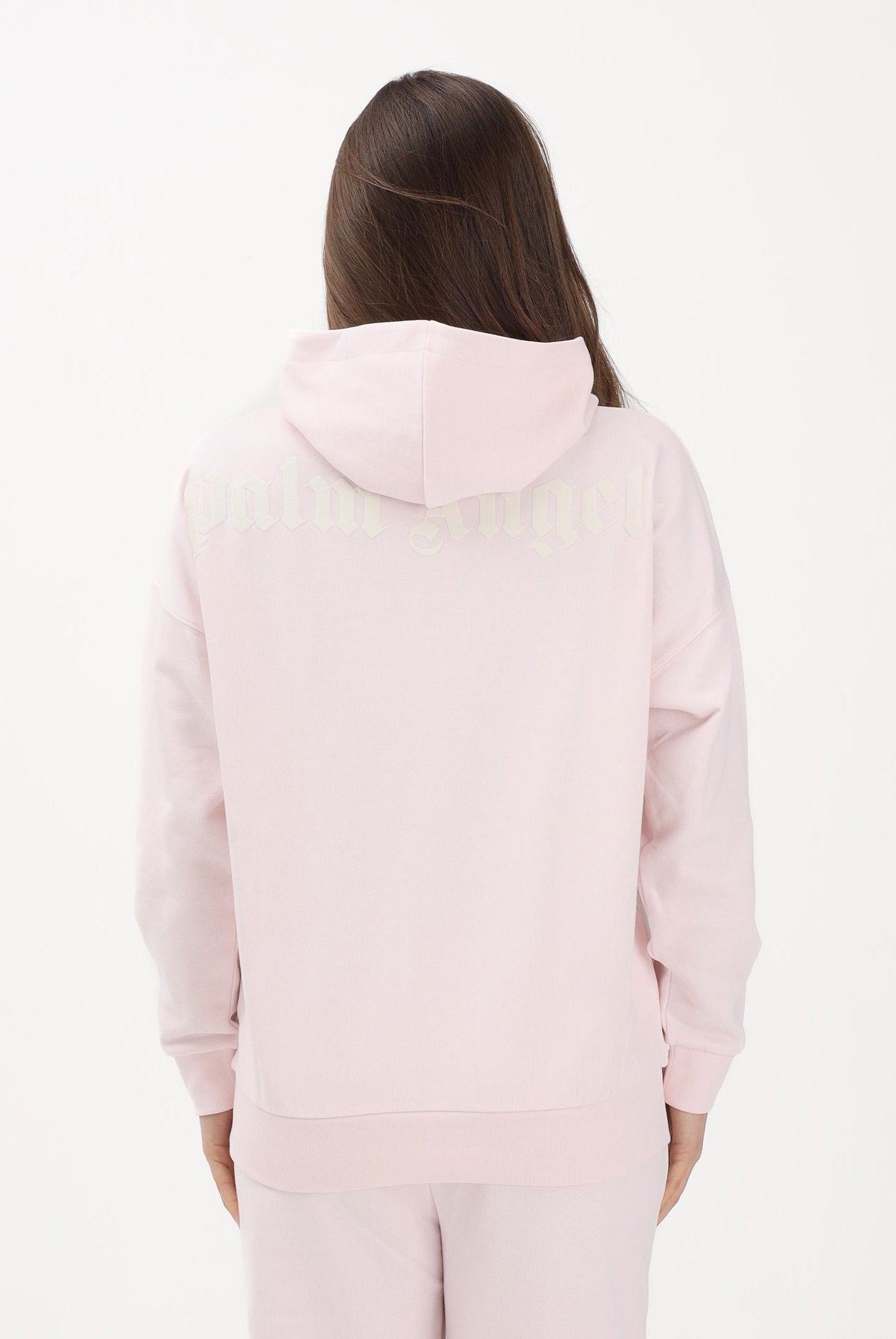 PALM ANGELS Felpa con cappuccio rosa per donna, ragazze e bambine rifinita da logo PGBB014S26FLE001 042 PALM ANGELS