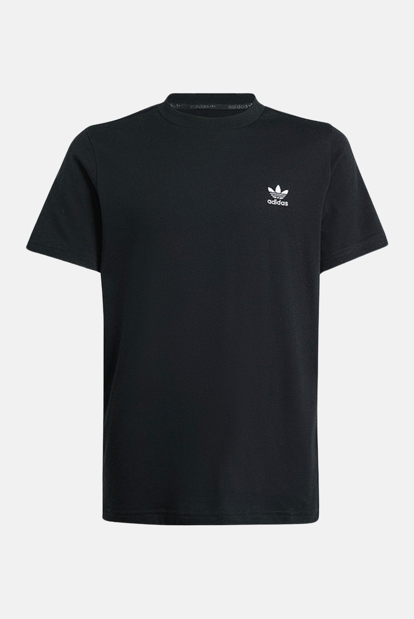 ADIDAS ORIGINALS T-shirt a manica corta nera per bambino e bambina con ricamo logo IW3495 . ADIDAS ORIGINALS