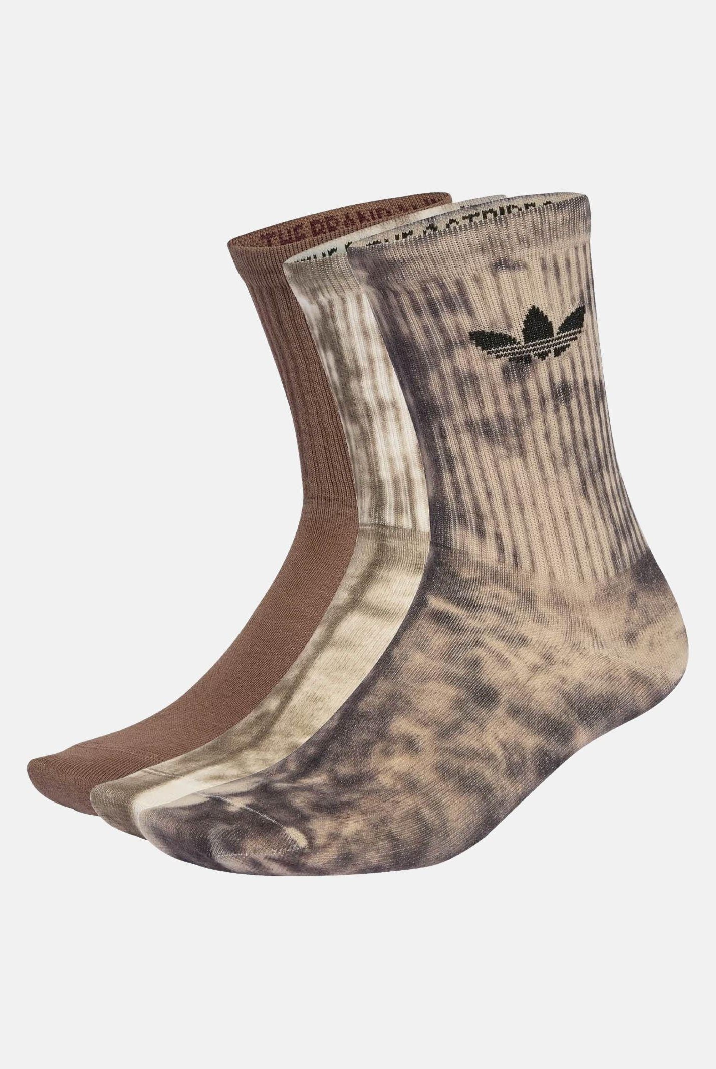 ADIDAS ORIGINALS Calzini (3 paia) Tie Dye nei toni del beige per uomo e donna KD0974 . ADIDAS ORIGINALS