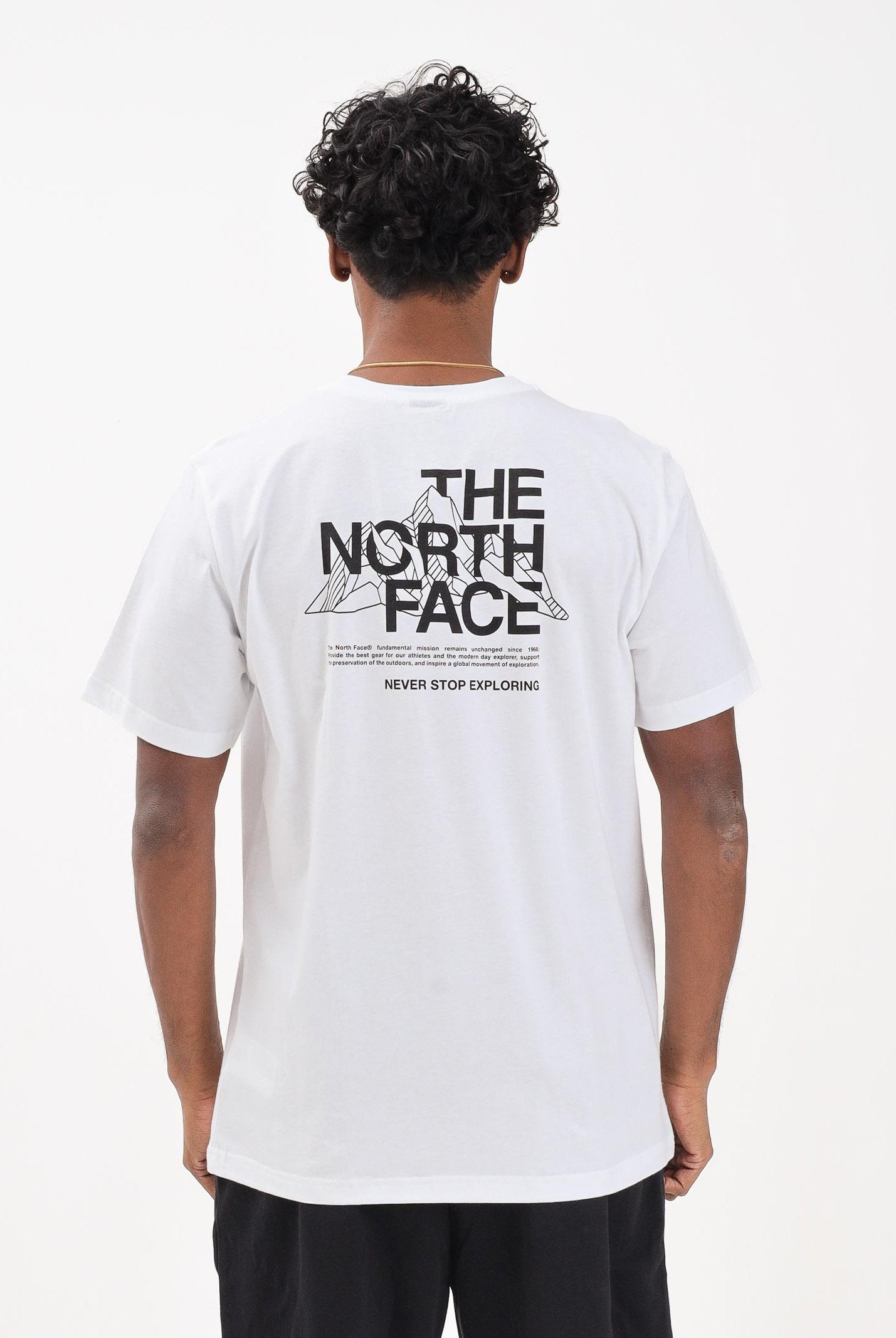 THE NORTH FACE T-shirt a manica corta MOUNTAIN SKETCH bianca da uomo NF0A8EE8FN41 THE NORTH FACE